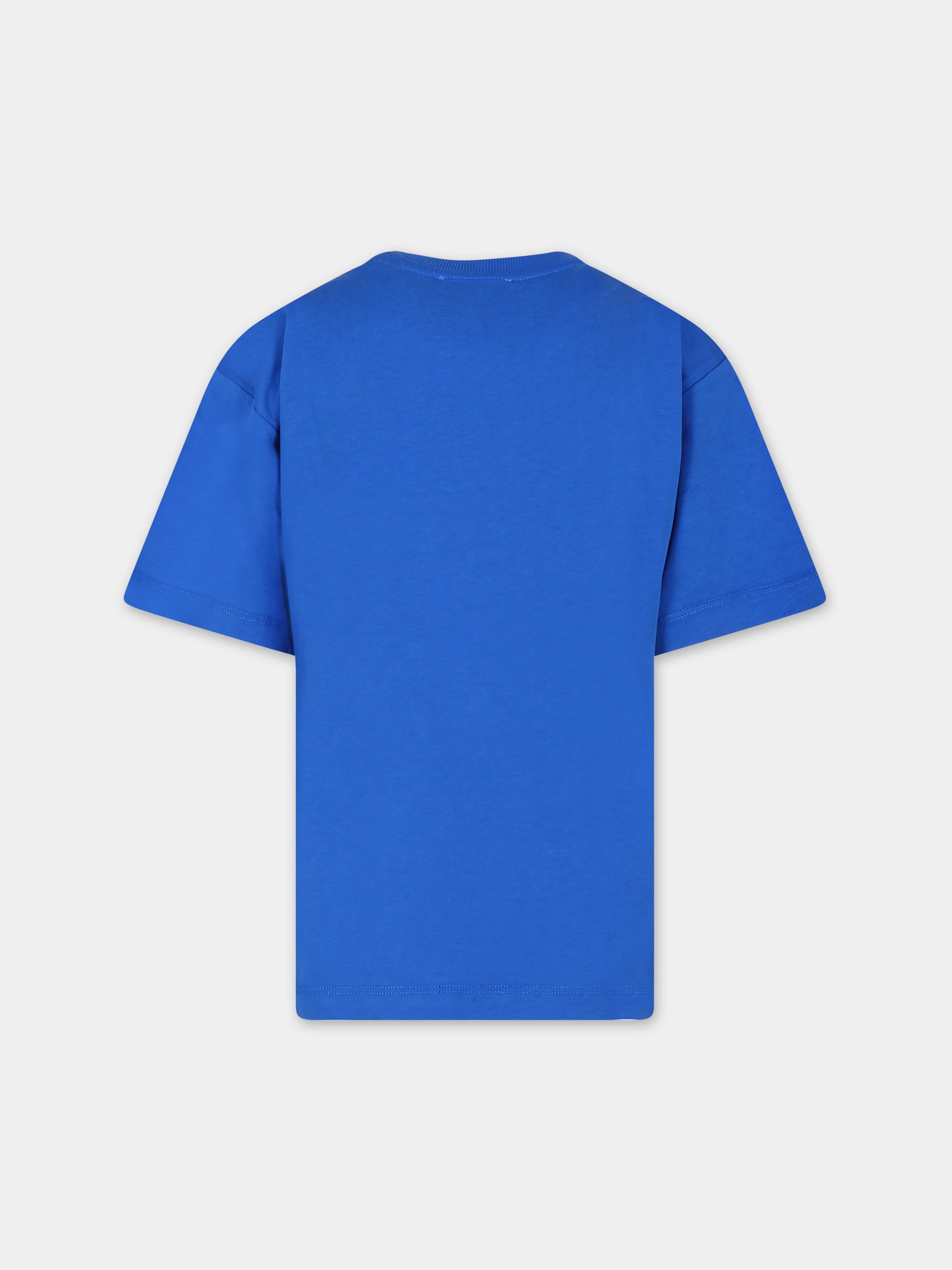 T-shirt blu per bambino con Teddy Bear,Moschino Kids,HXM03R LAA33 40289