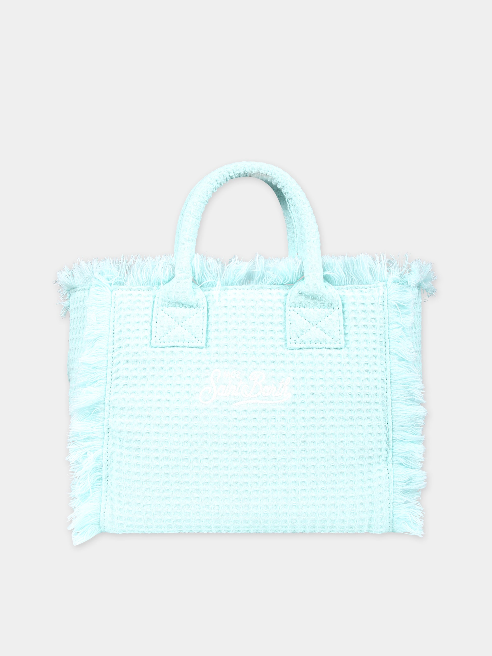 Borsa mare celeste per bambina con logo,Mc2 Saint Barth,COL0005 00193F
