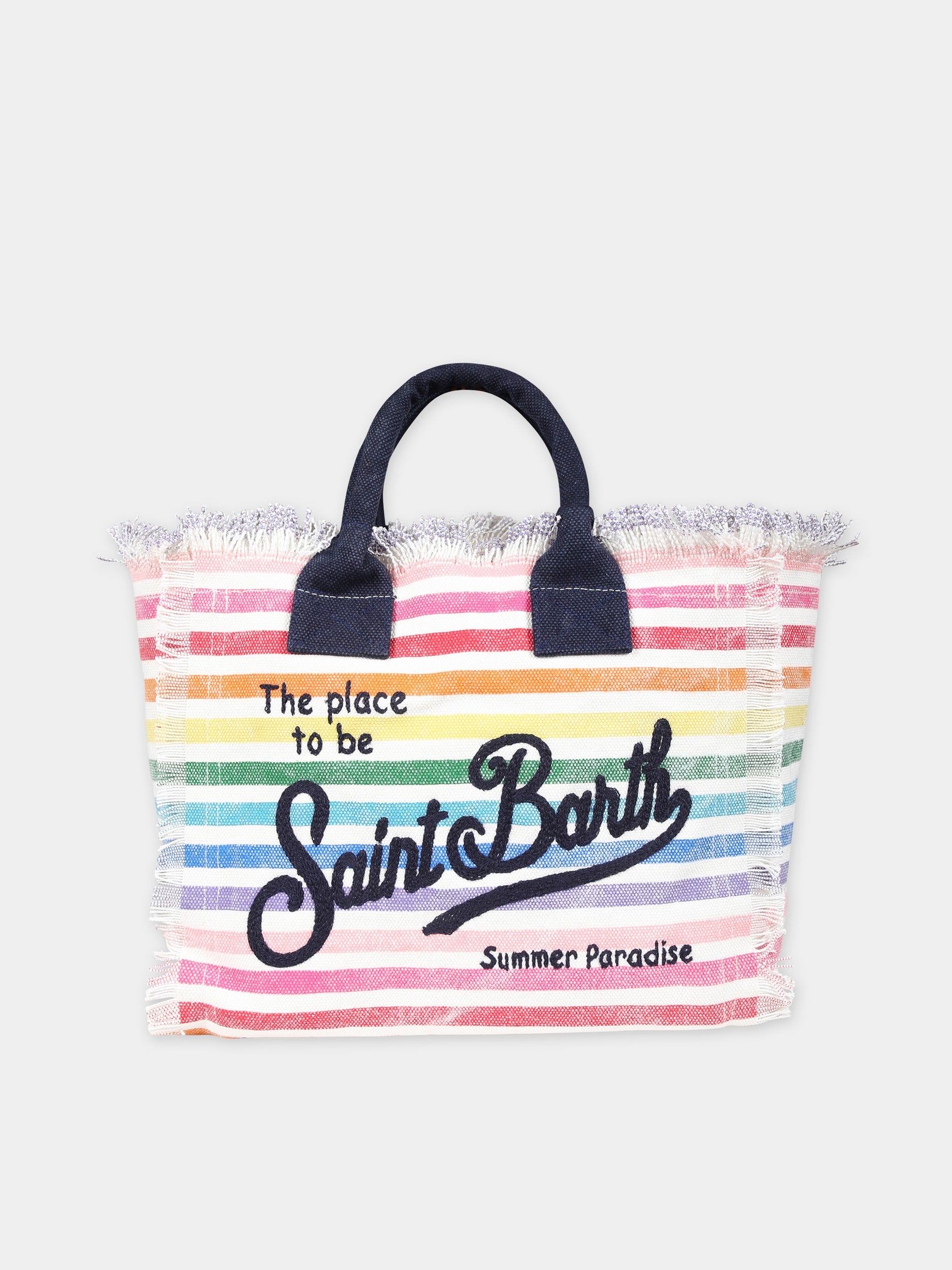 Borsa mare multicolor per bambina con logo,Mc2 Saint Barth,COL0001 05482D