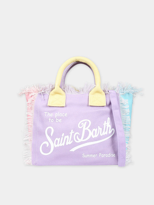 Borsa mare multicolor per bambina con logo,Mc2 Saint Barth,COL0001 01047F