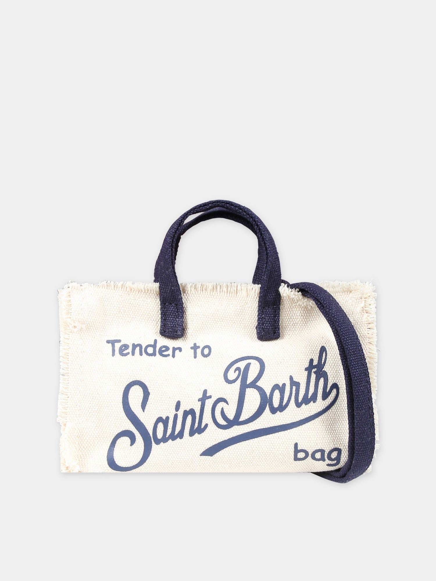 Borsa porta cellulare avorio per bambina con logo,Mc2 Saint Barth,PHONE001 01022F