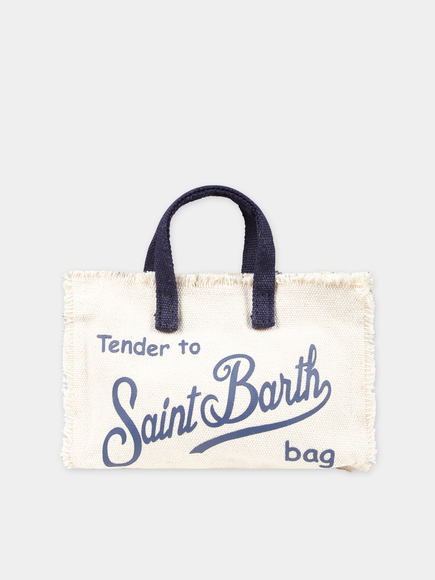 Borsa porta cellulare avorio per bambina con logo,Mc2 Saint Barth,PHONE001 01022F