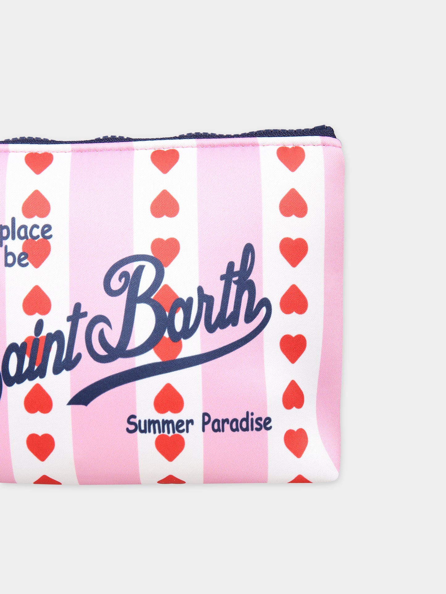 Pochette rosa per bambina con stampa cuori,Mc2 Saint Barth,ALIN001 01510F