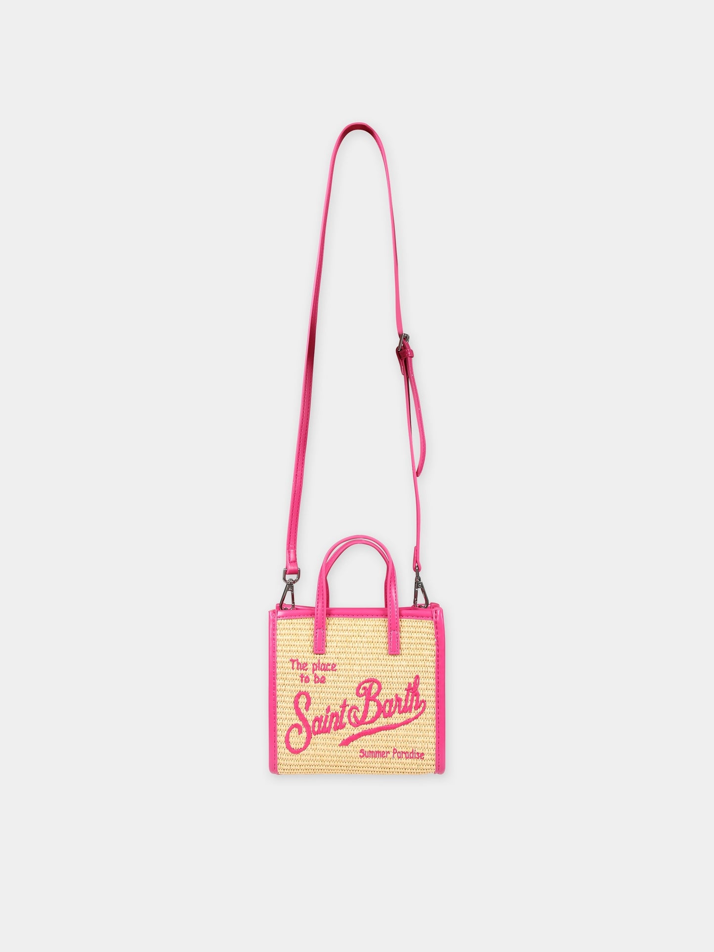 Borsa mare beige per bambina con logo,Mc2 Saint Barth,VIVM001 00130F