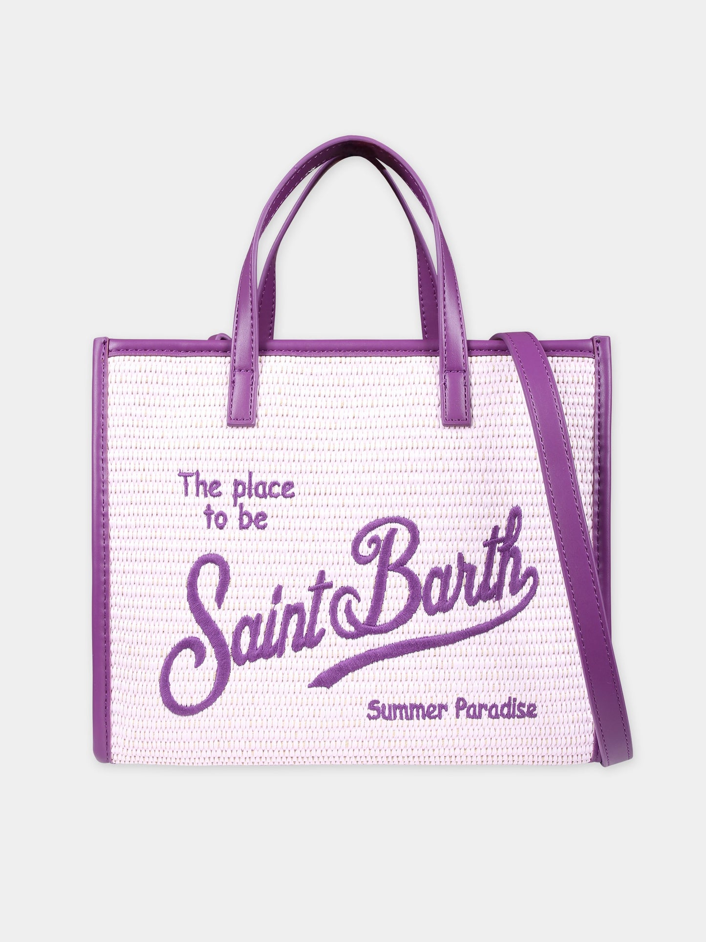 Borsa mare viola per bambina con logo,Mc2 Saint Barth,VVID001 00247F
