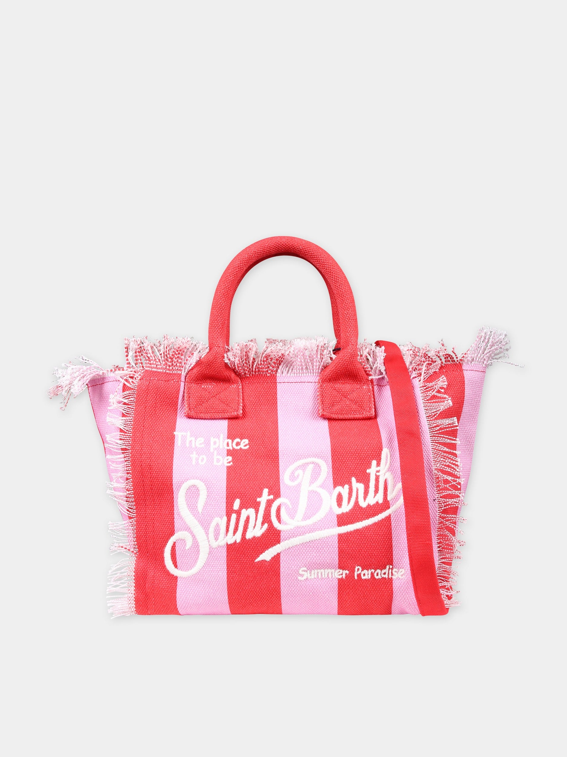 Borsa mare rossa per bambina con logo,Mc2 Saint Barth,COL0001 00169F