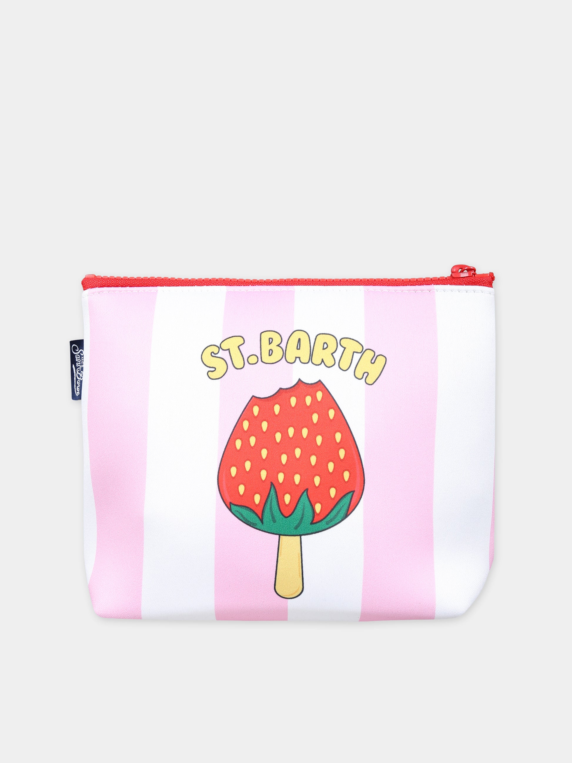 Pochette rosa per bambina con stampa fragola,Mc2 Saint Barth,ALIN001 00350F