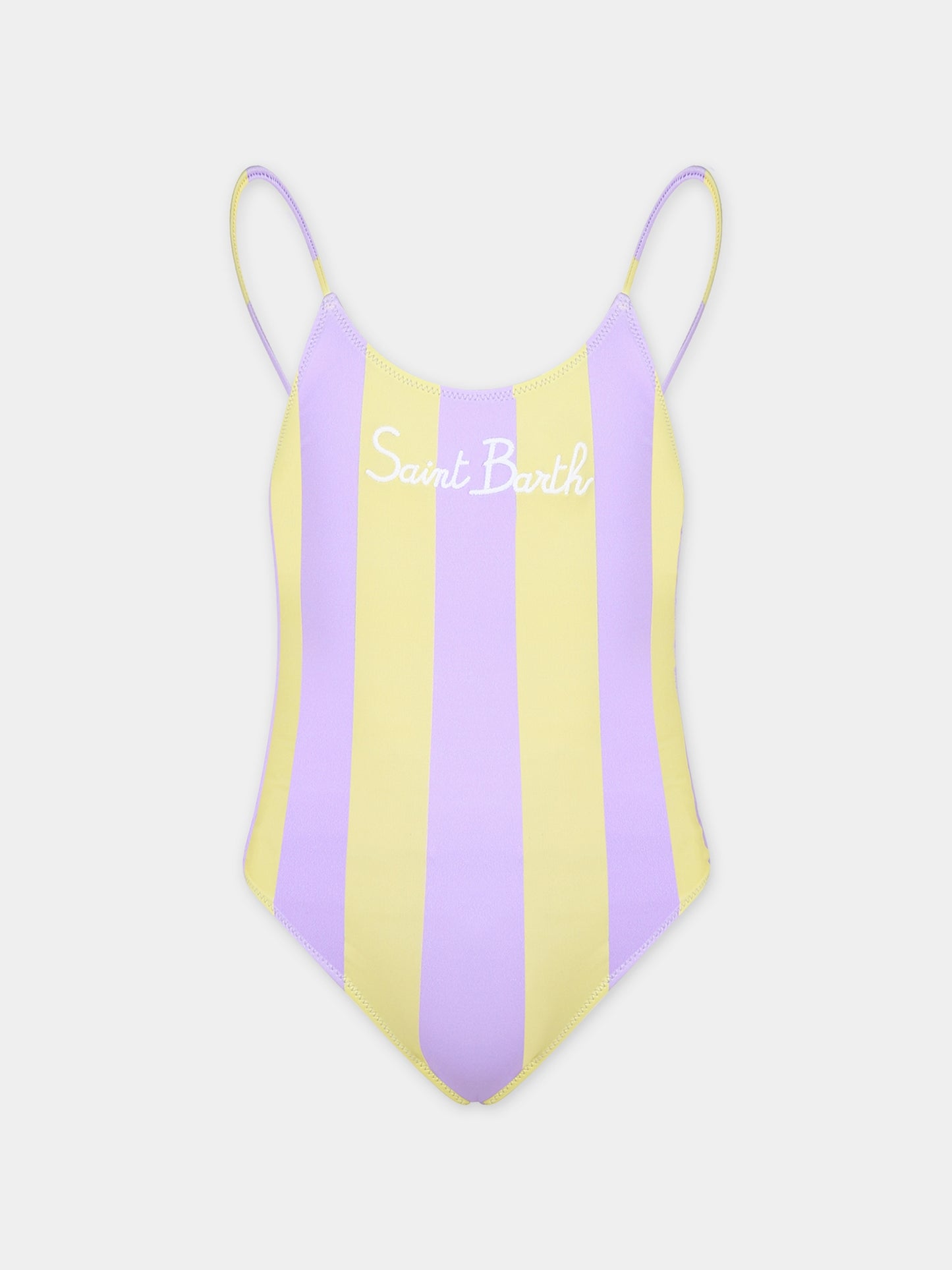 Costume intero viola per bambina con logo,Mc2 Saint Barth,CEC0005 00170F