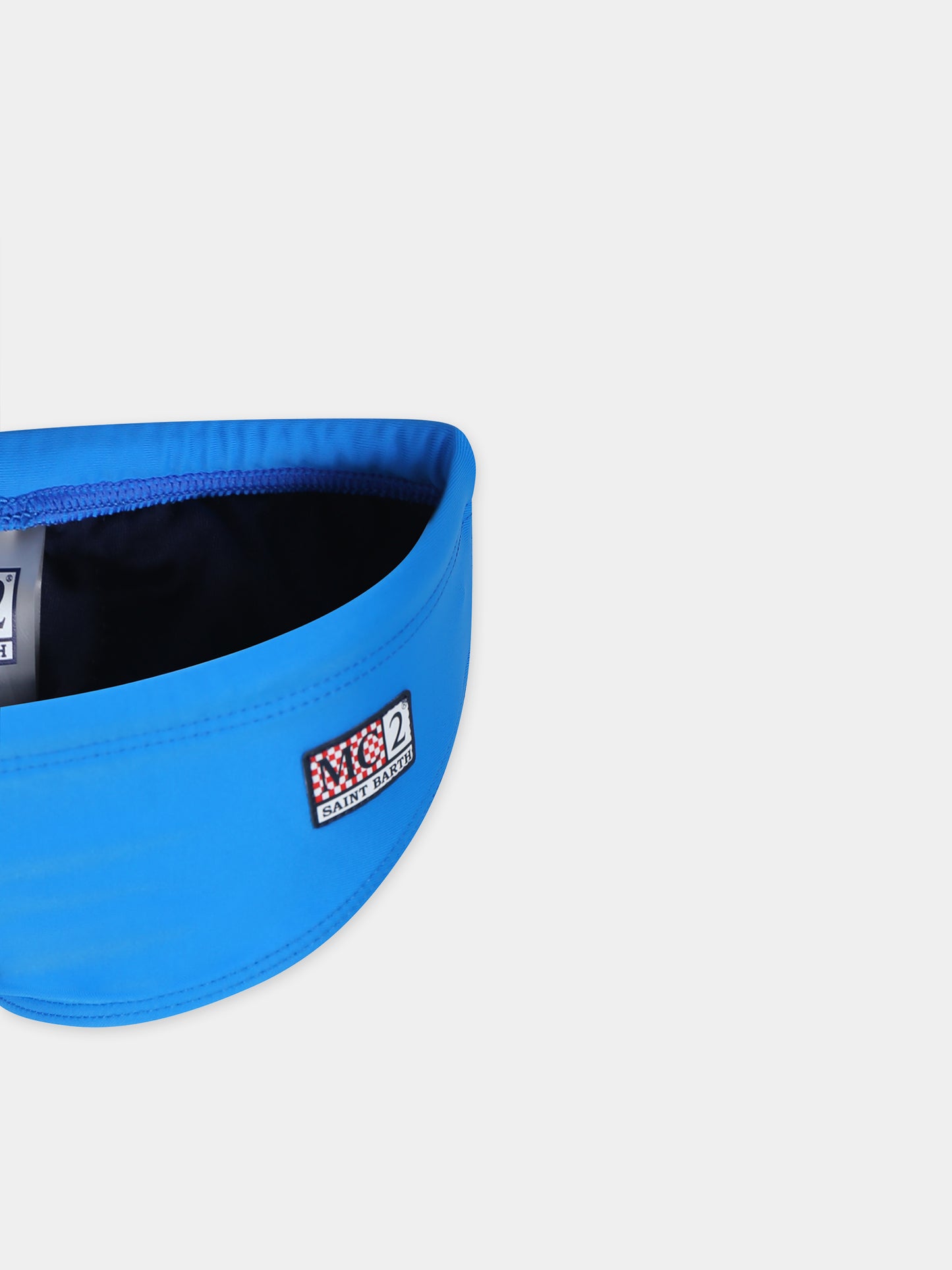 Slip mare blu per bambino con logo,Mc2 Saint Barth,BIL0001 00191F