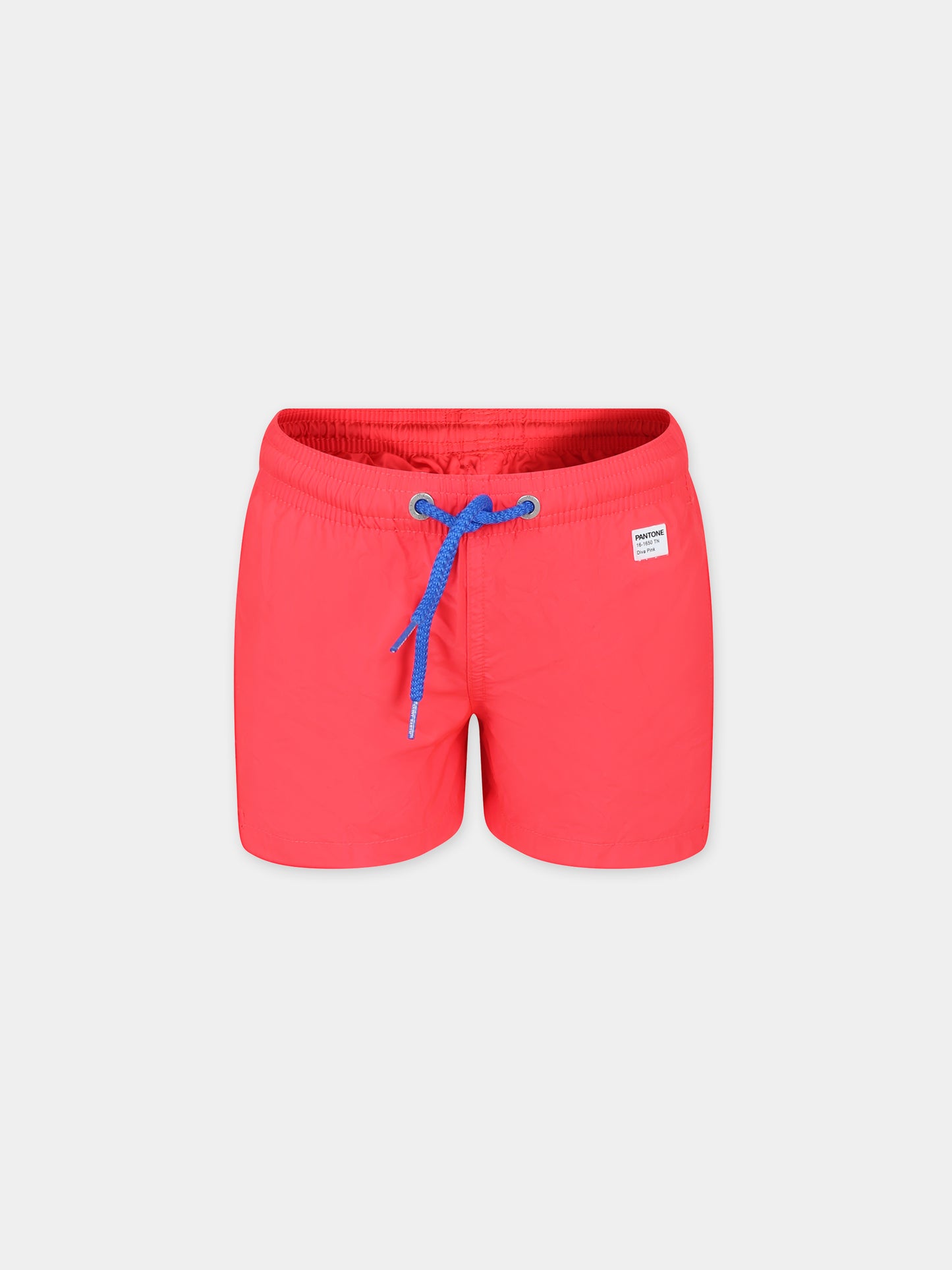 Boxer mare rosso per bambino con logo,Mc2 Saint Barth,JEA0012 01314F