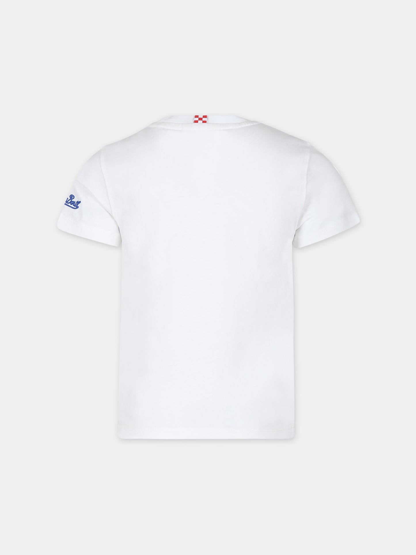 T-shirt bianca per bambino con stampa Estathé,Mc2 Saint Barth,EDD0001 02690F