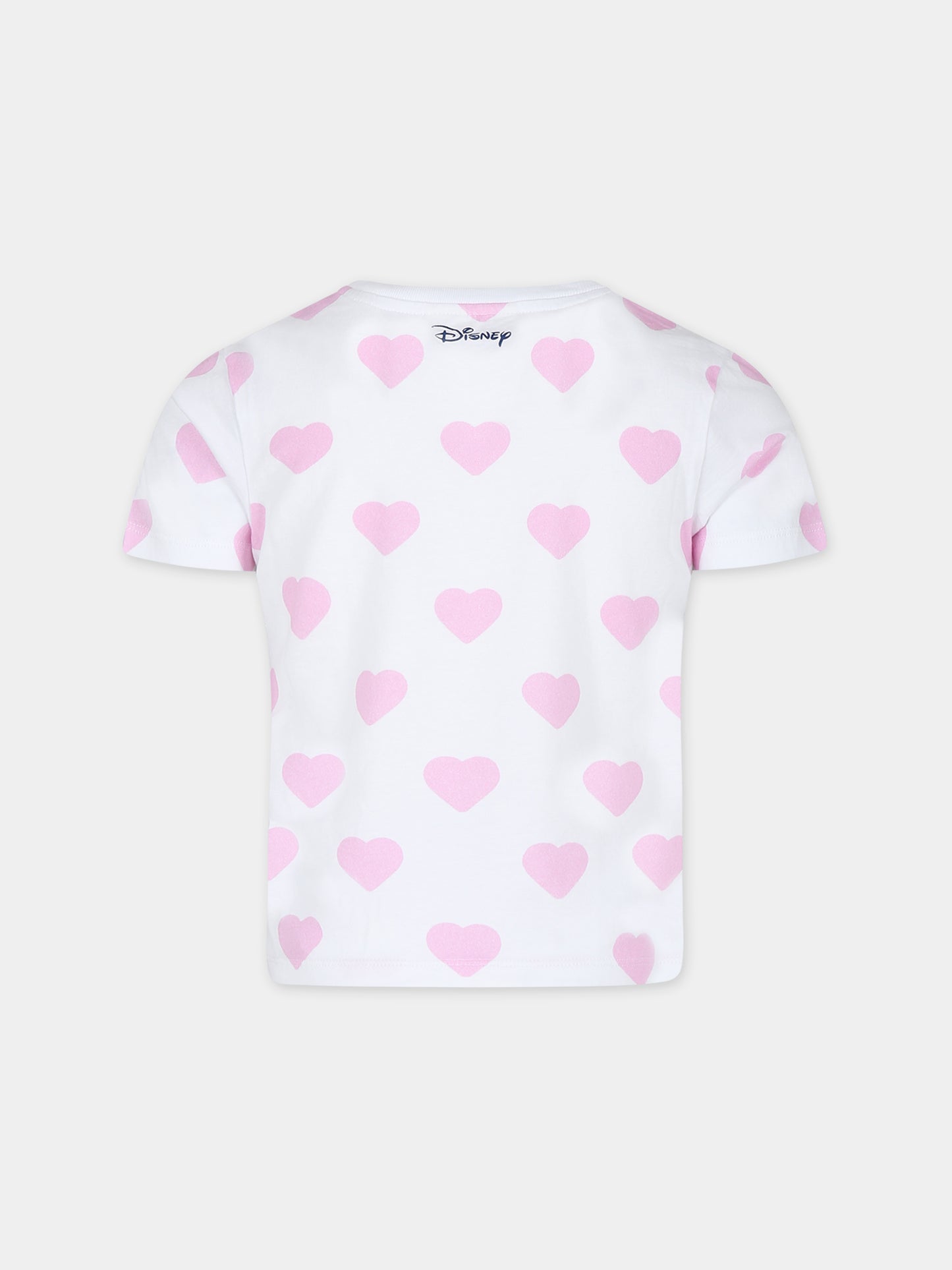 T-shirt bianca per bambina con stampa Minnie,Mc2 Saint Barth,ELLY001 01887F