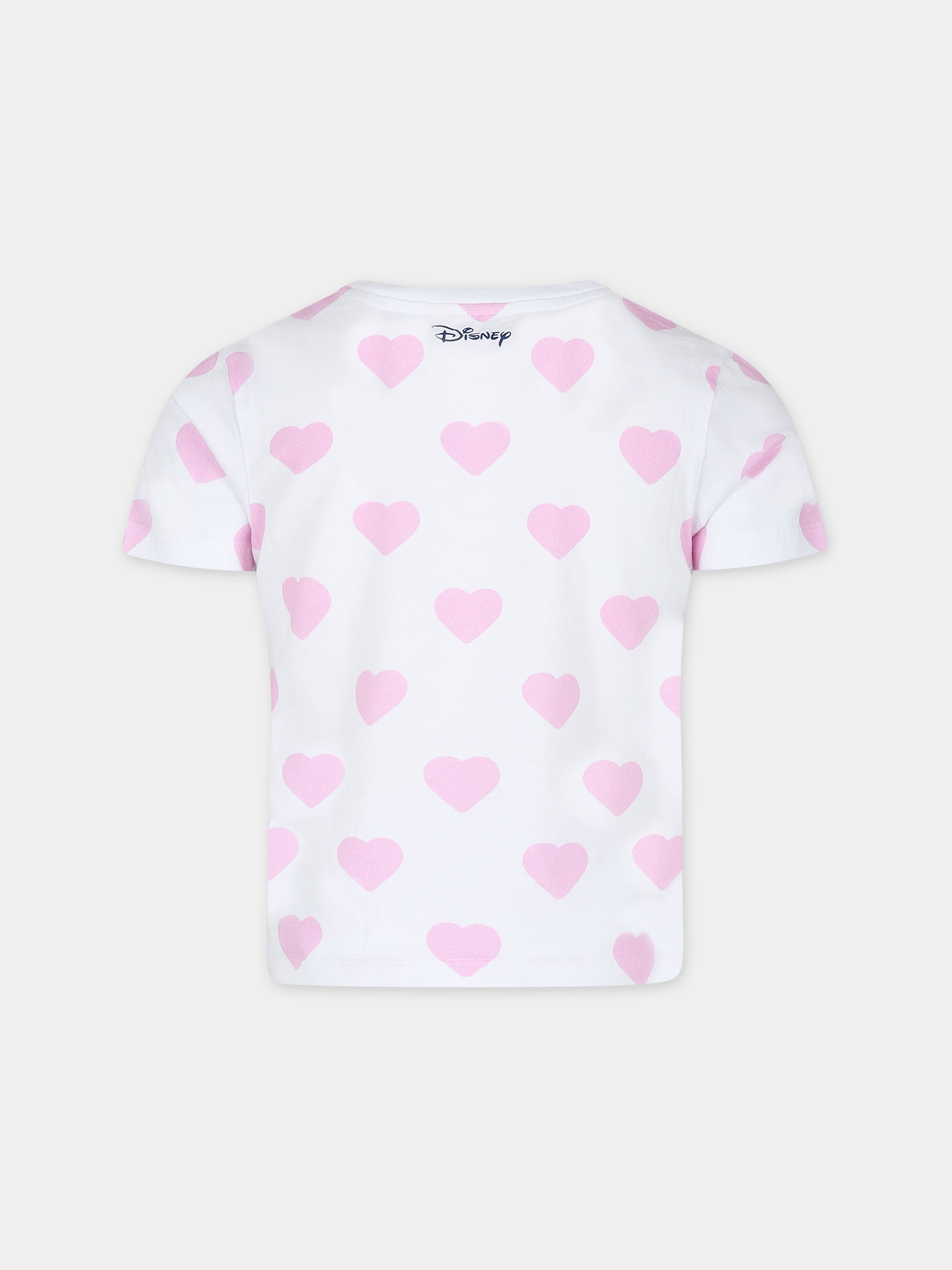T-shirt bianca per bambina con stampa Minnie,Mc2 Saint Barth,ELLY001 01887F