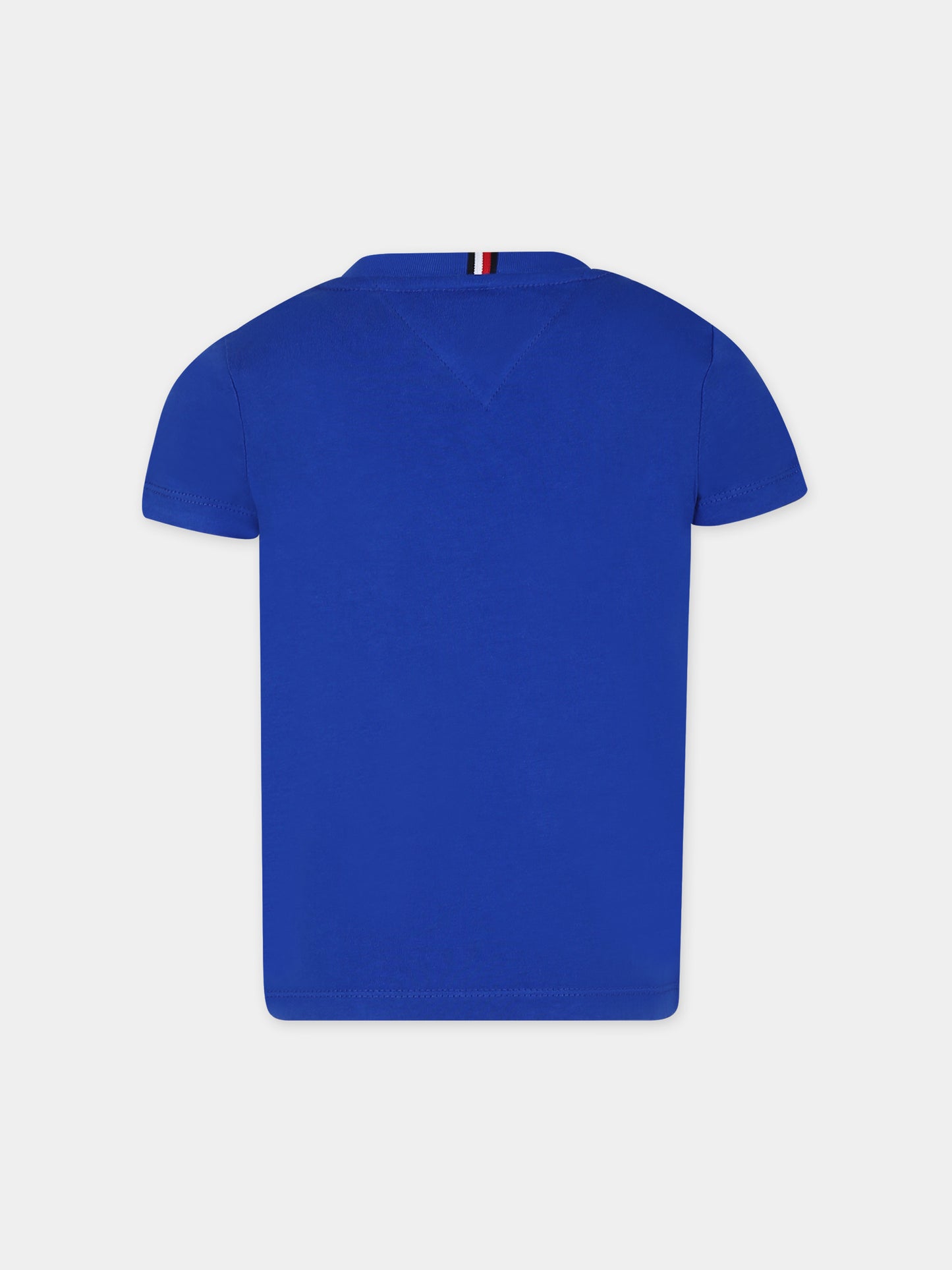 T-shirt blu per bambino con logo,Tommy Hilfiger Junior,23FTHKB0KB08671 C66