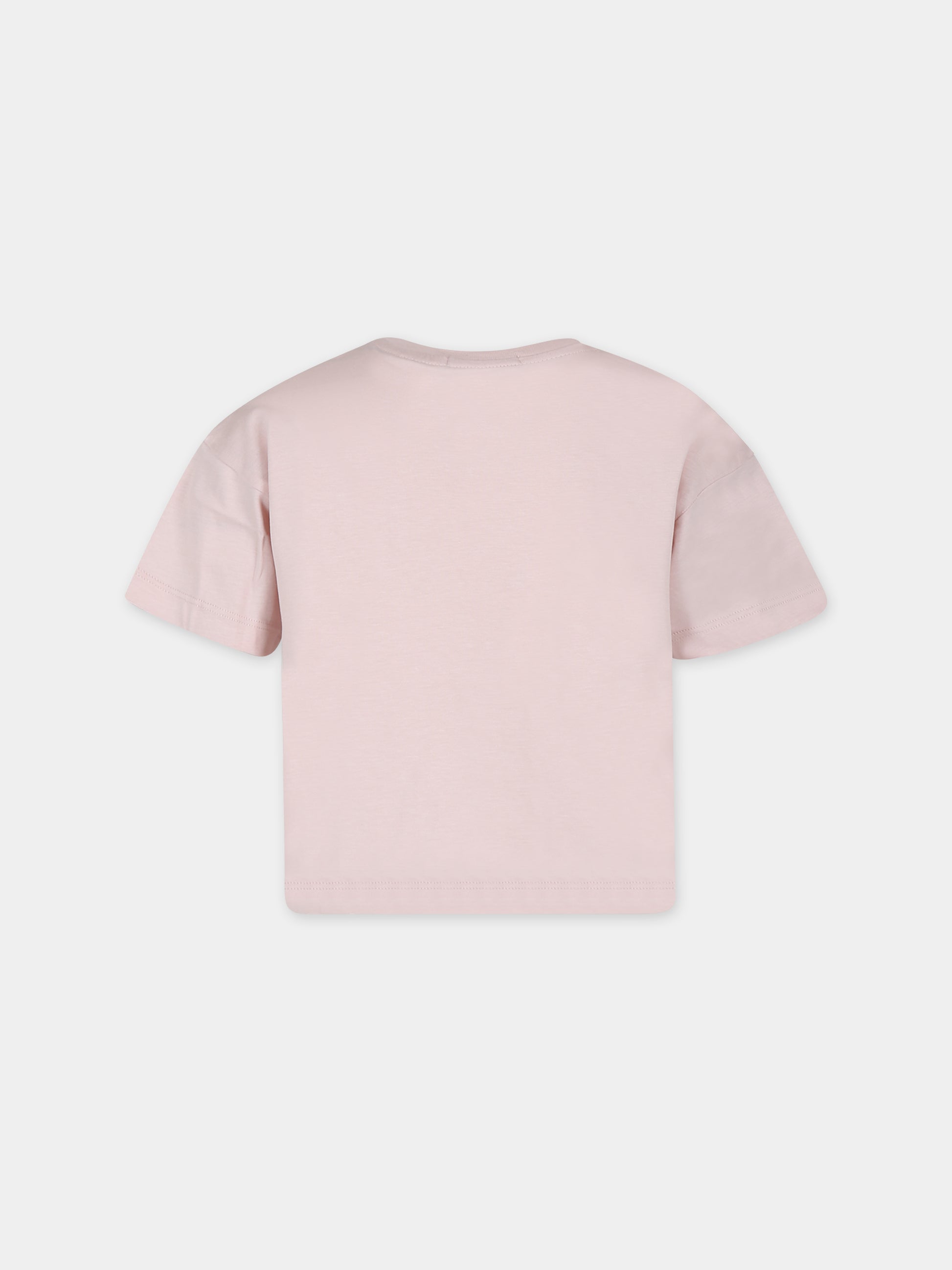 T-shirt rosa per bambina con logo,Calvin Klein Kids,24SCKIG0IG02434J TF6