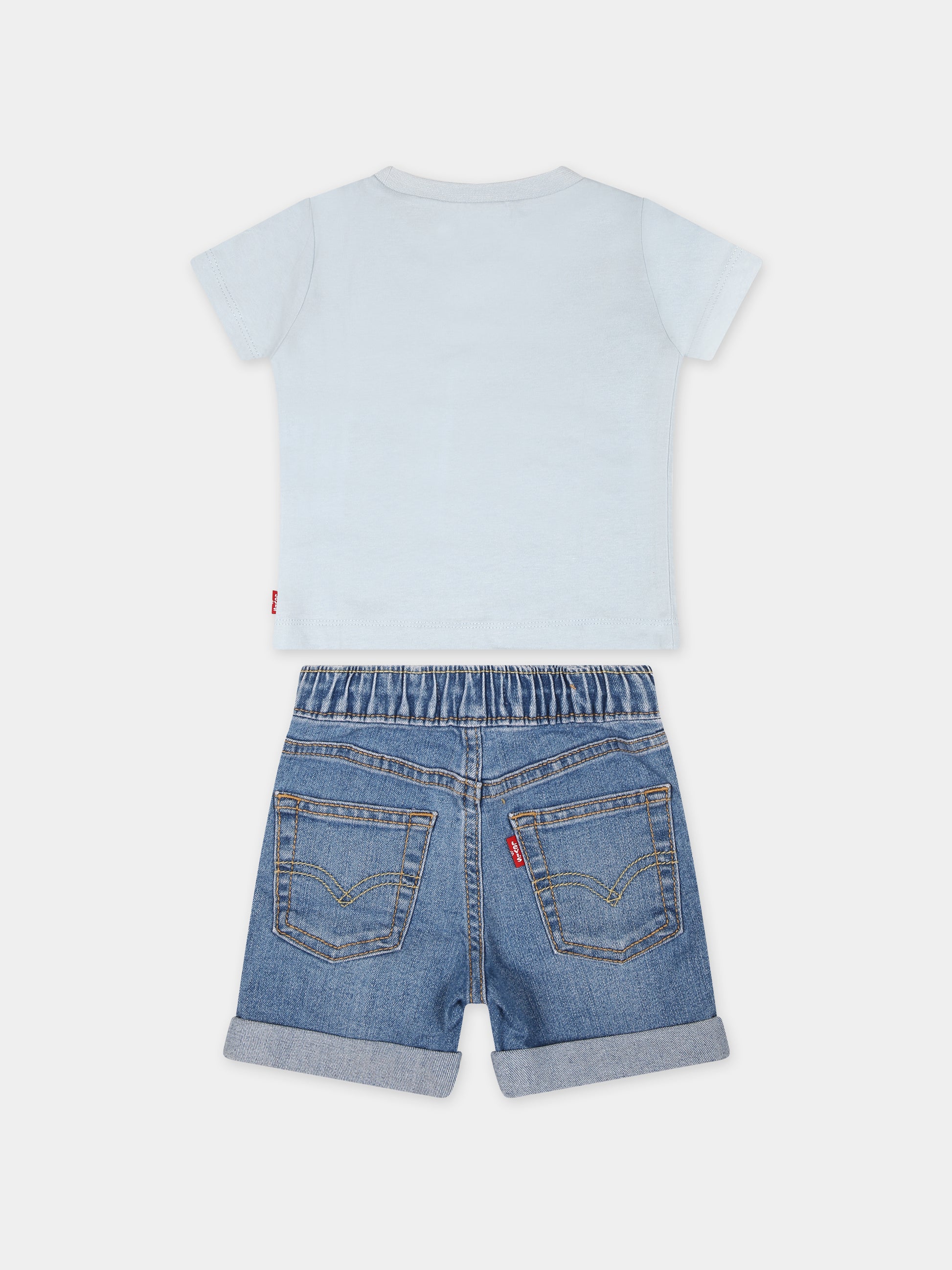 Completo multicolor per neonato con stampa orso e logo,Levi's Kids,24SMLK6EK235 BI9