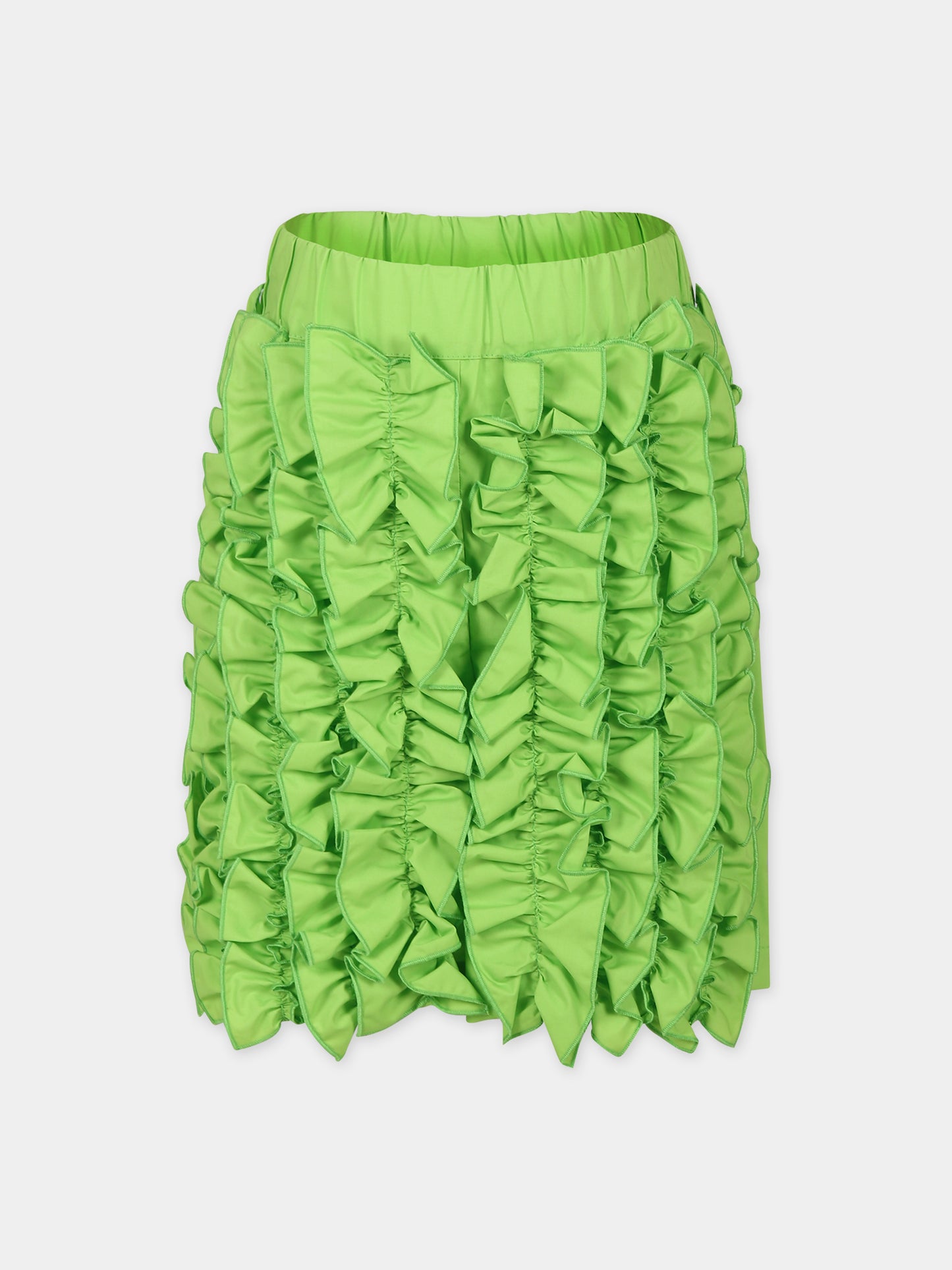 Shorts verdi per bambina con logo,Msgm Kids,MS029457 170