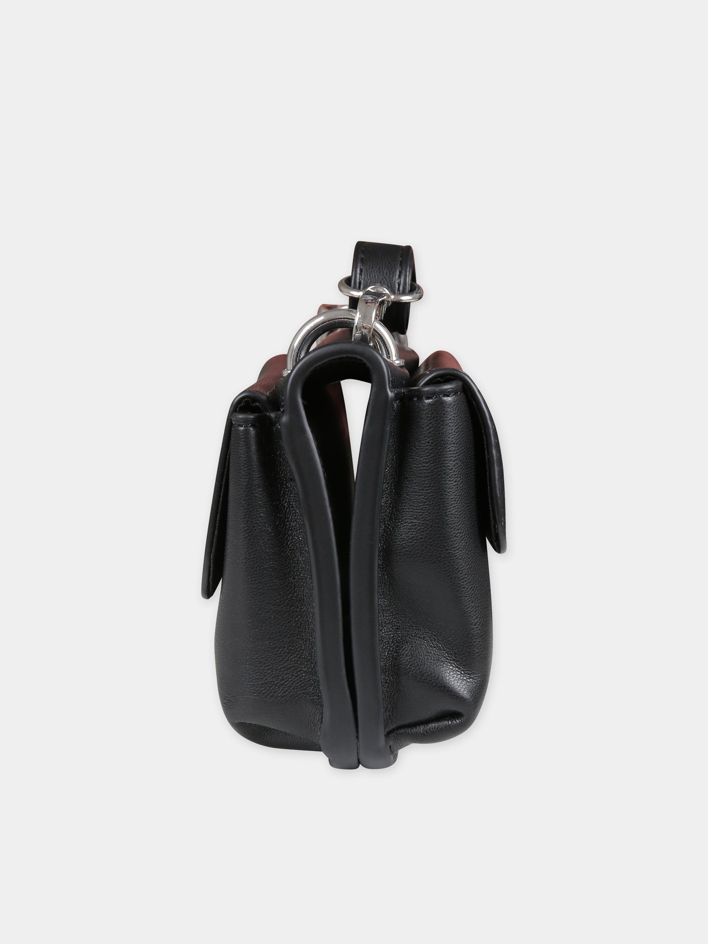 Borsa nera per bambina con logo,Msgm Kids,MS029349 110