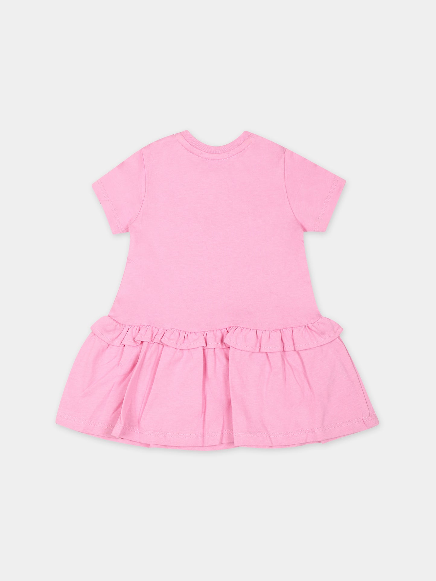 Vestit rosa per neonata con logo,Msgm Kids,MS029367 042
