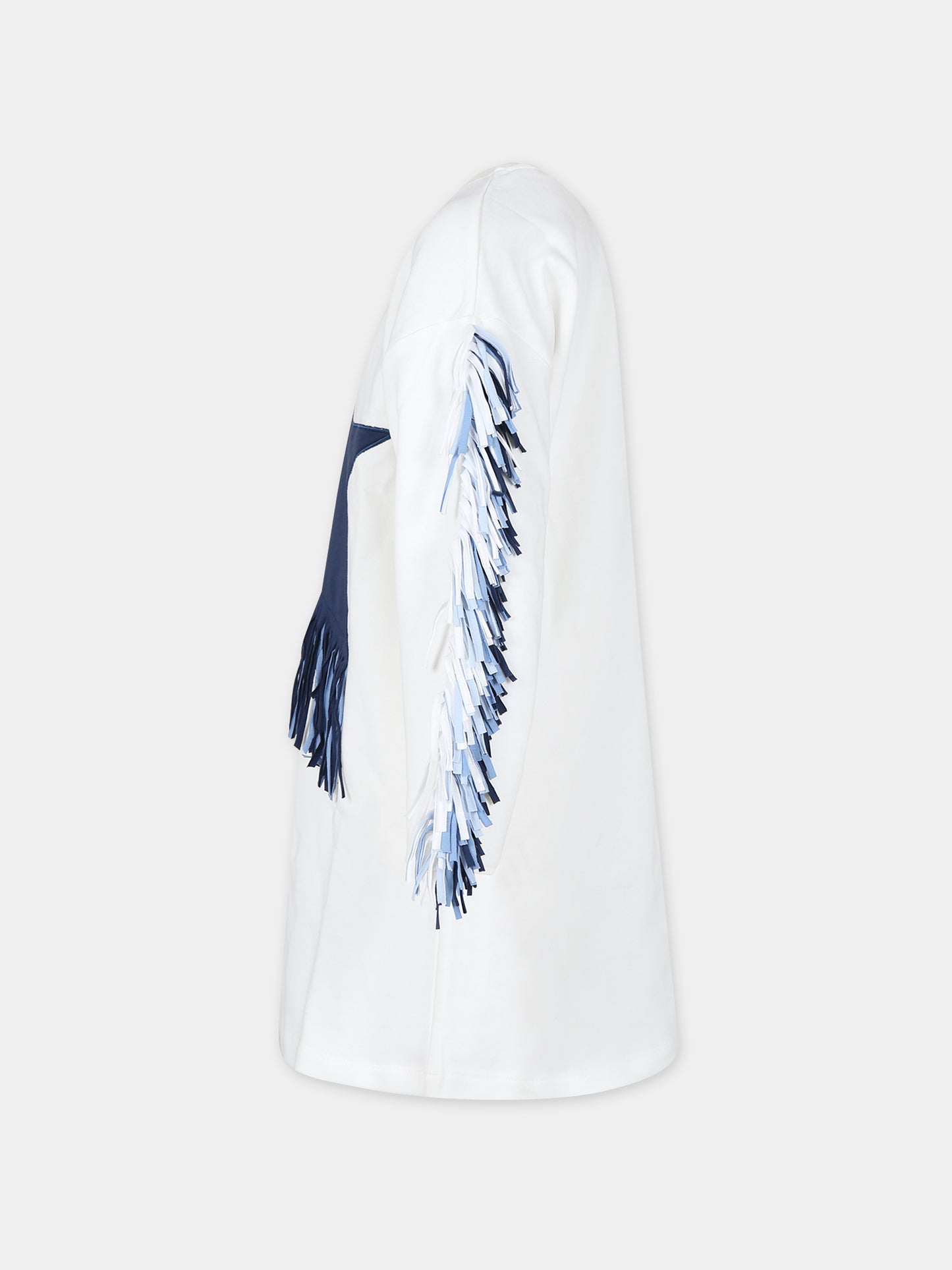 Vestito avorio per bambina con stella,Stella Mccartney Kids,TS1D80 Z0499 101