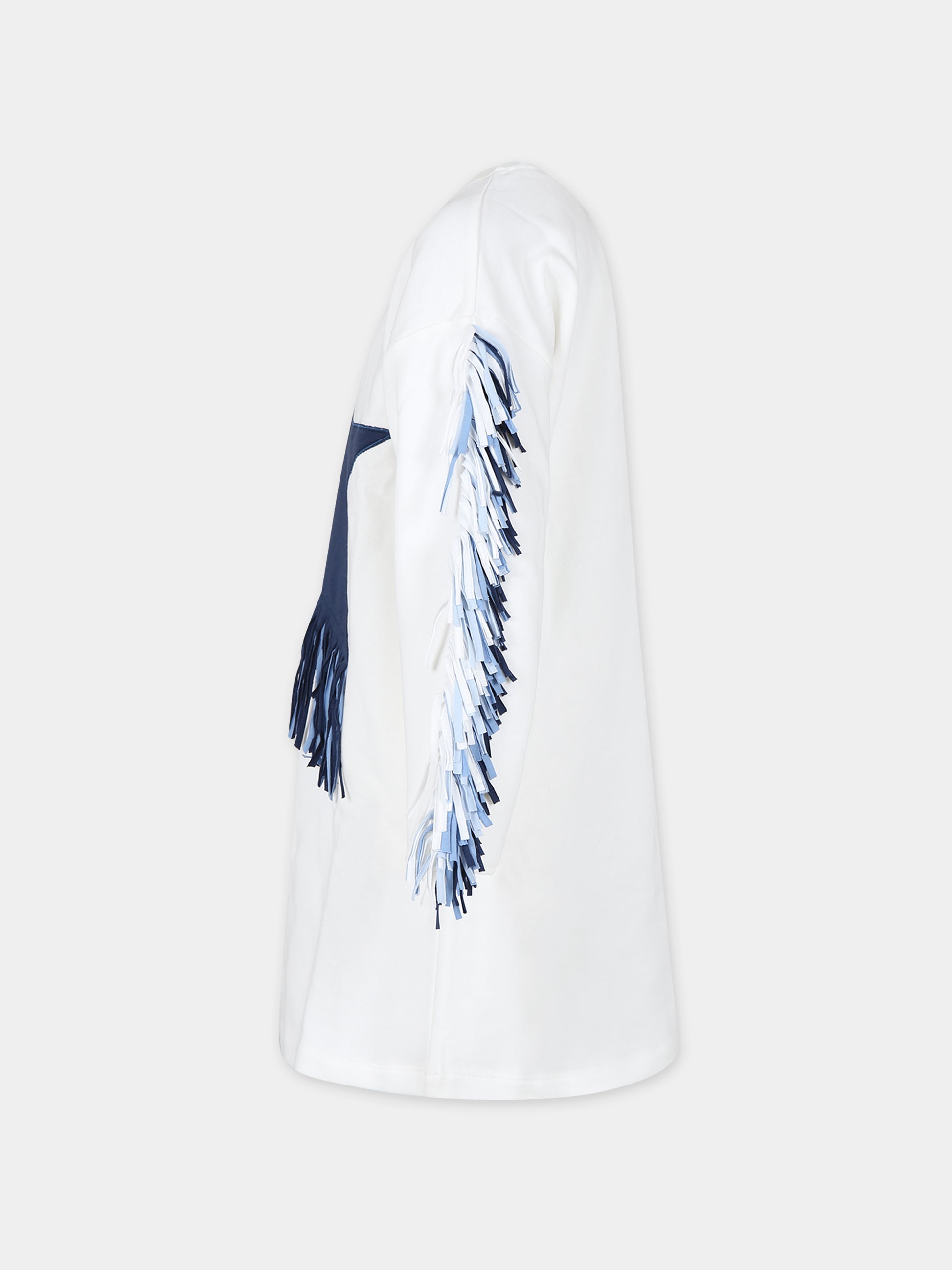 Vestito avorio per bambina con stella,Stella Mccartney Kids,TS1D80 Z0499 101
