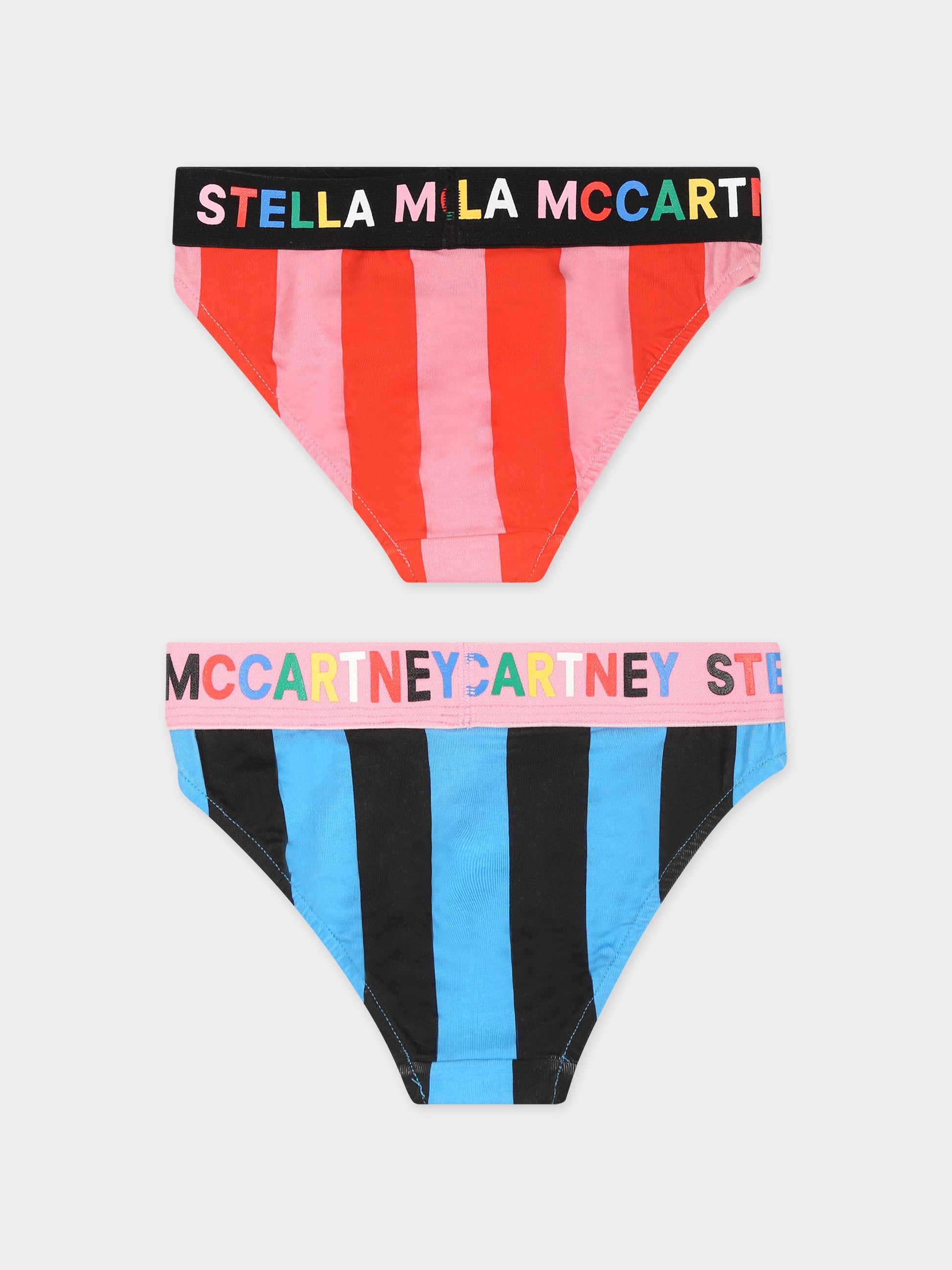 Set slip multicolor per bambina con logo,Stella Mccartney Kids,TT0A39 Z1548 999MC