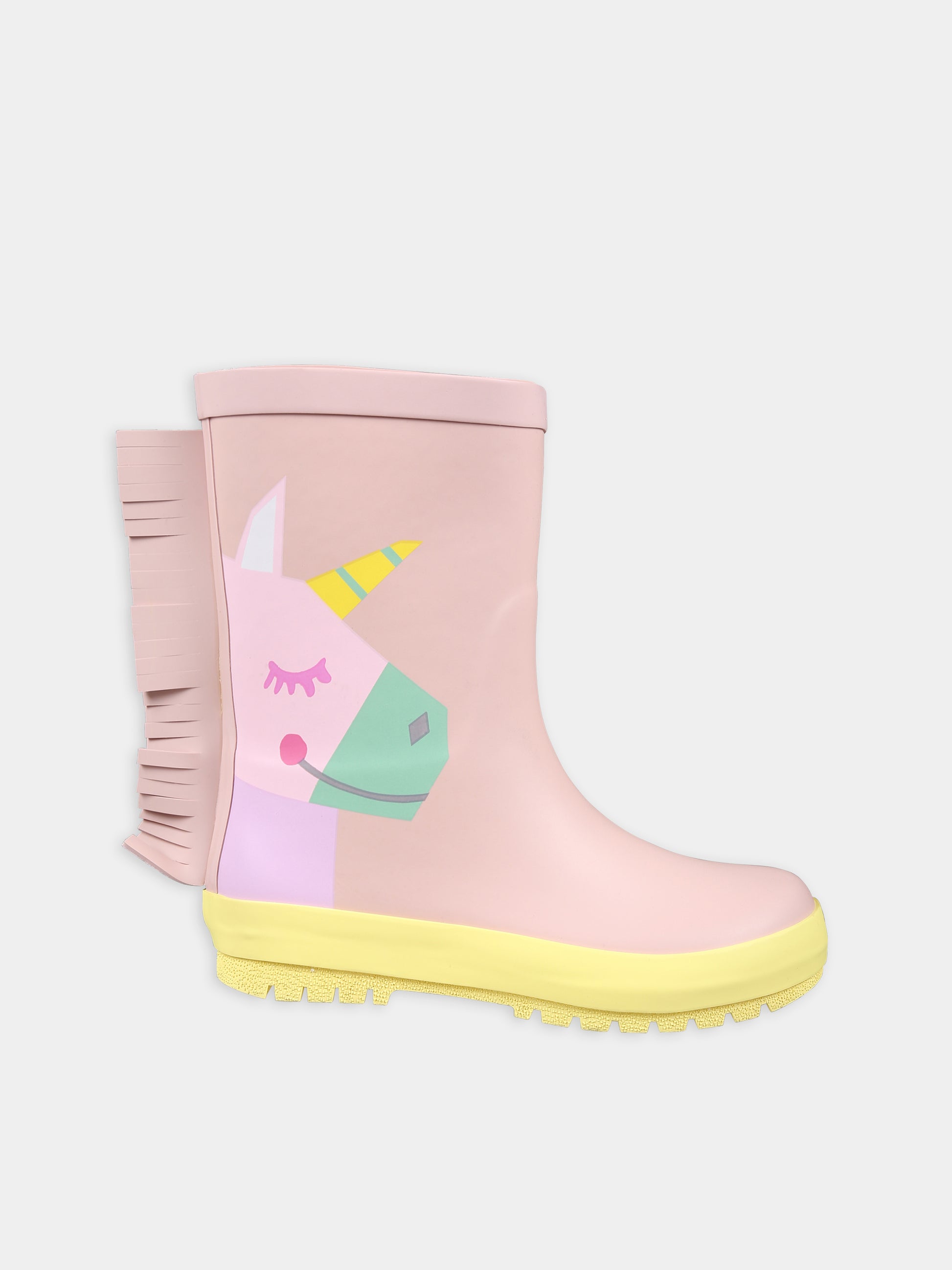 Stivali da pioggia rosa per bambina con unicorni,Stella Mccartney Kids,TT0A96 Z0234 505