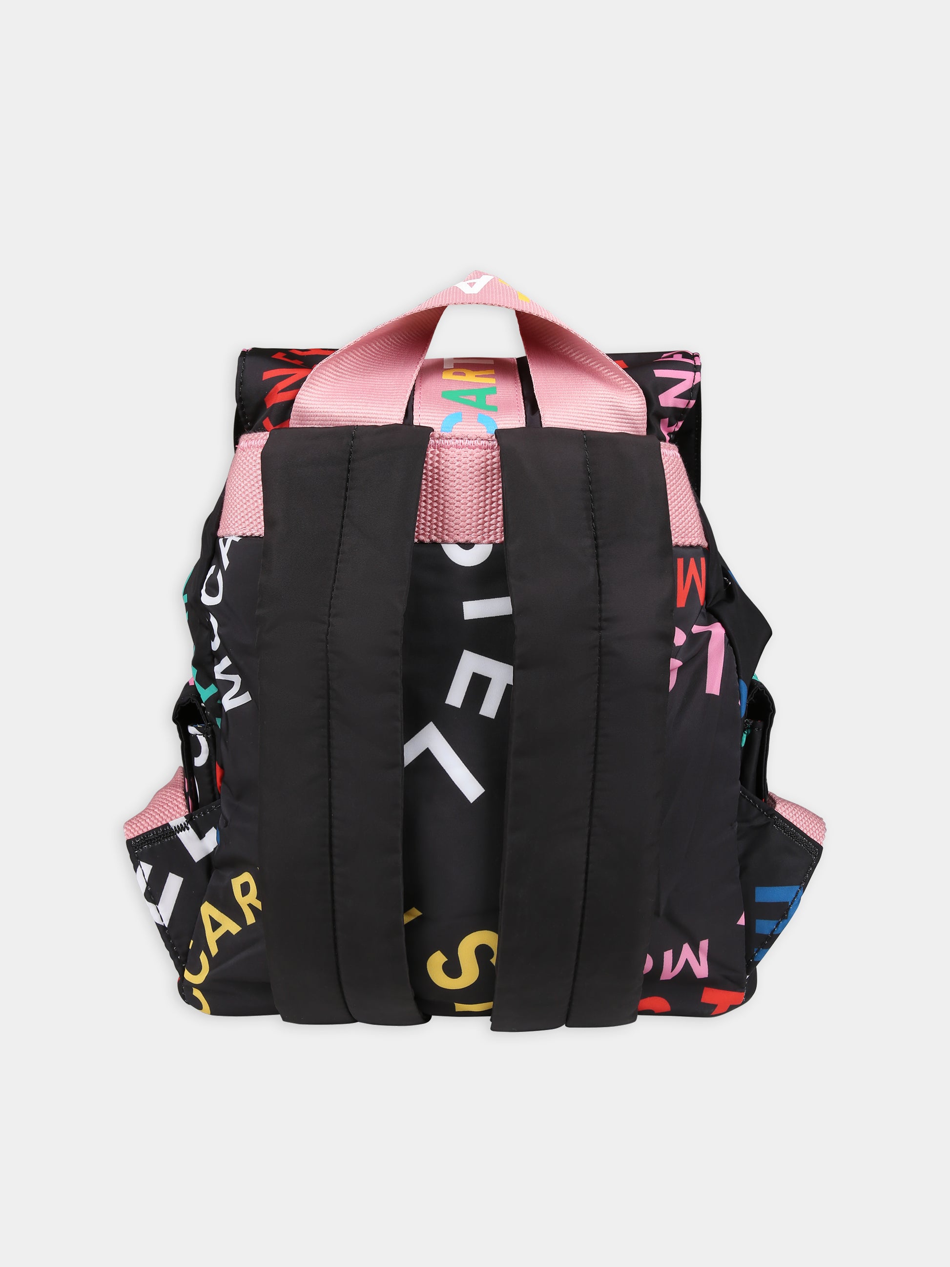 Zaino nero per bambina con logo,Stella Mccartney Kids,TT0C28 Z1274 930MC