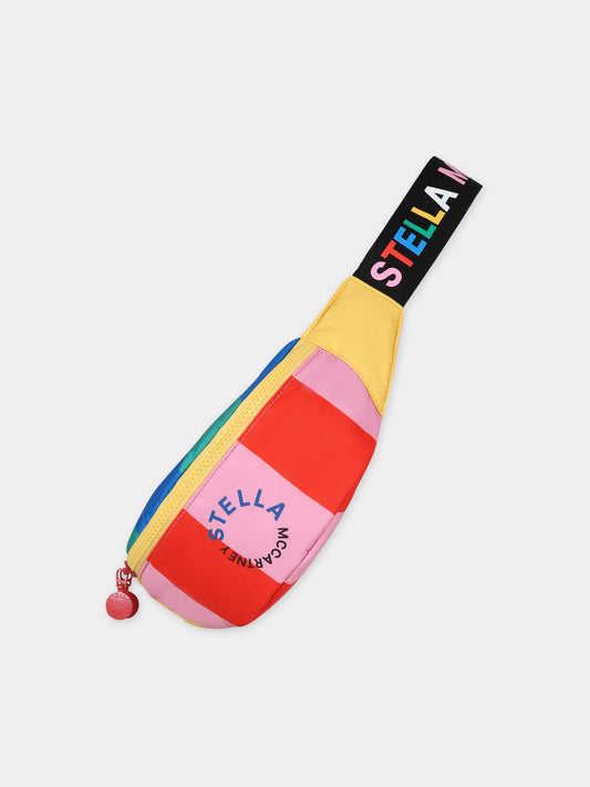 Marsupio multicolor per bambina con logo,Stella Mccartney Kids,TT0C58 Z1499 999MC