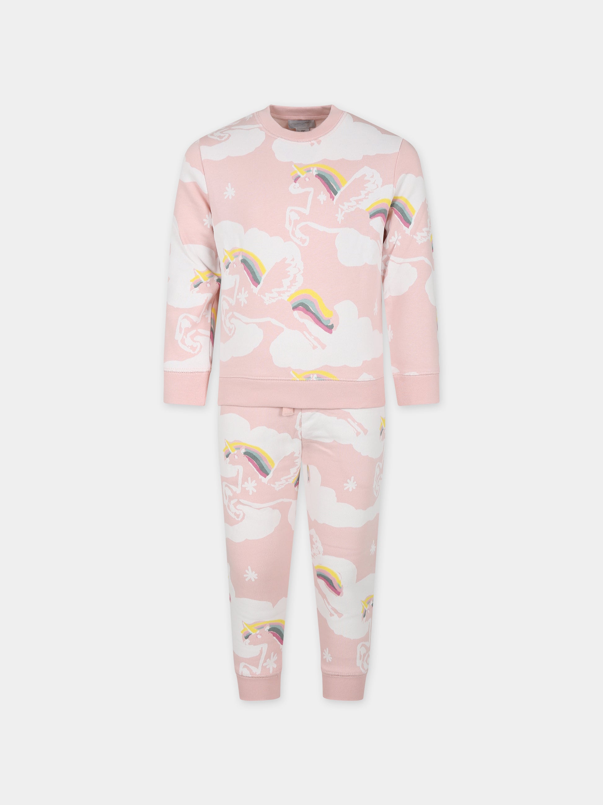 Completo rosa per bambina con unicorni,Stella Mccartney Kids,TT3A00 Z1347 505MC