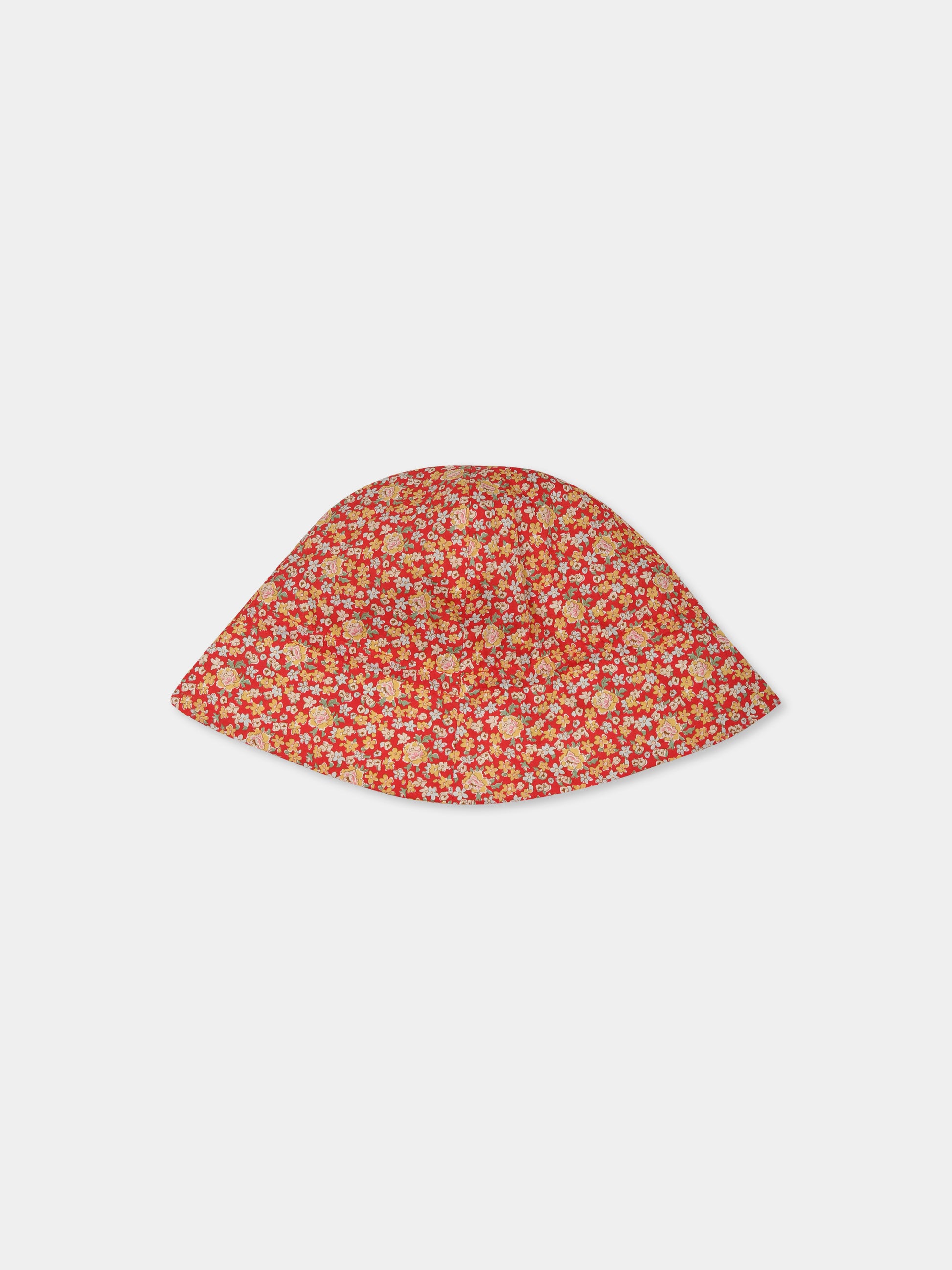 Cloche rossa per neonata con stampa floreale,Bonpoint,C05XACW00001 651A