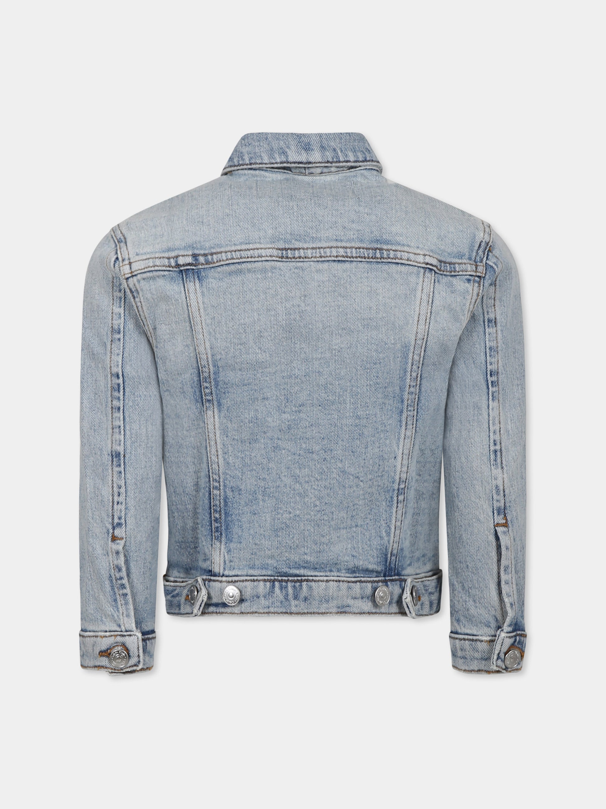 Giubbotto di jeans denim per bambino con logo,Calvin Klein Kids,24F CKIB0IB02308J IB0IB02308 1AA