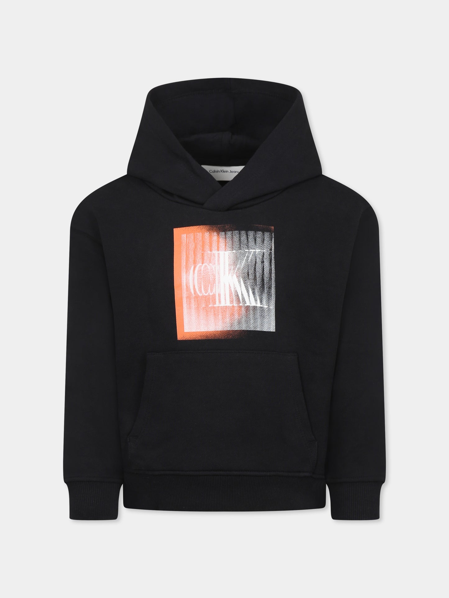 Felpa nera per bambino con logo,Calvin Klein Kids,24F CKIB0IB02380J IB0IB02380 BEH