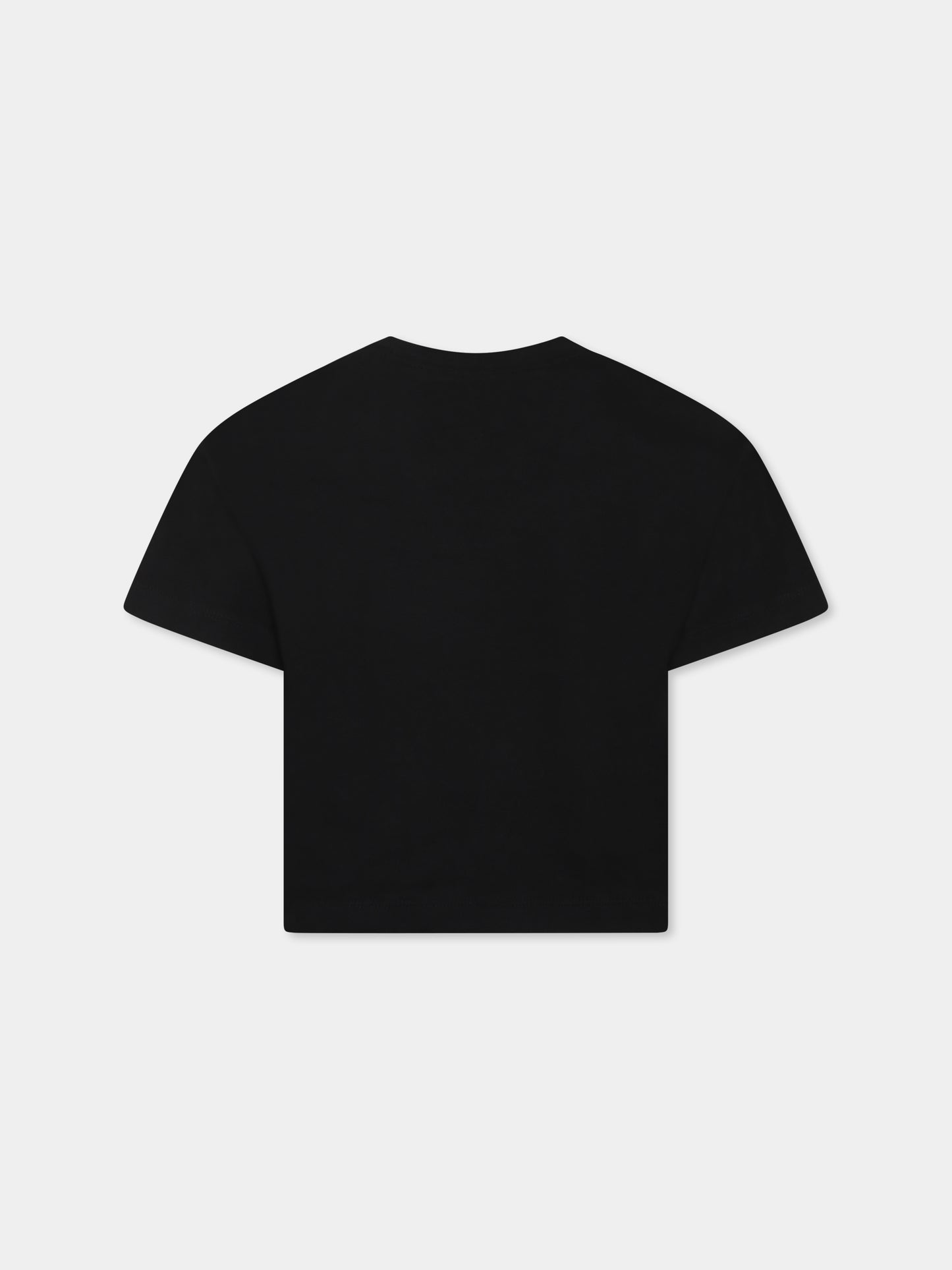 T-shirt nera per bambina con logo,Calvin Klein Kids,24F CKIG0IG02136J IG0IG02136 BEH