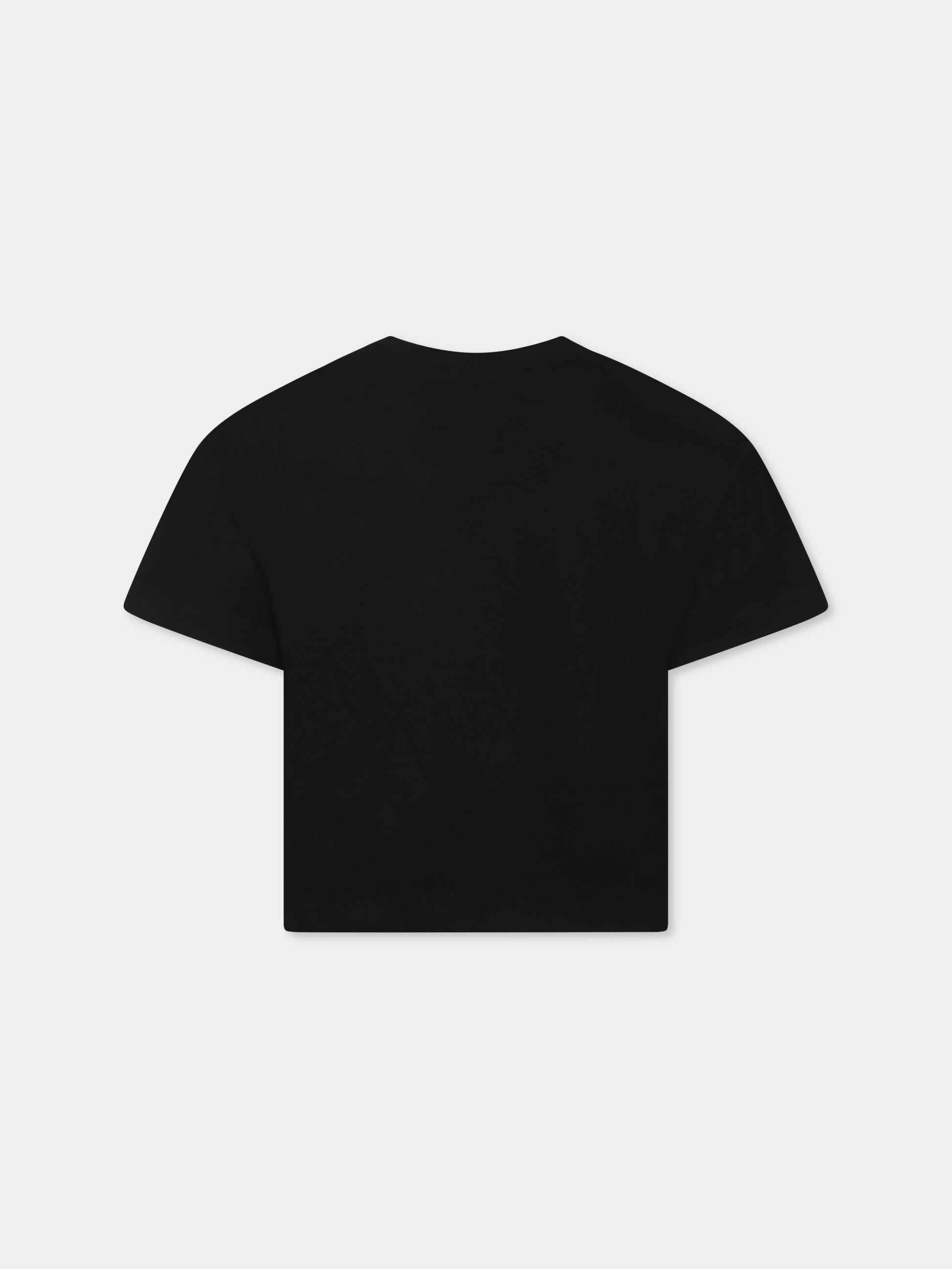 T-shirt nera per bambina con logo,Calvin Klein Kids,24F CKIG0IG02136J IG0IG02136 BEH