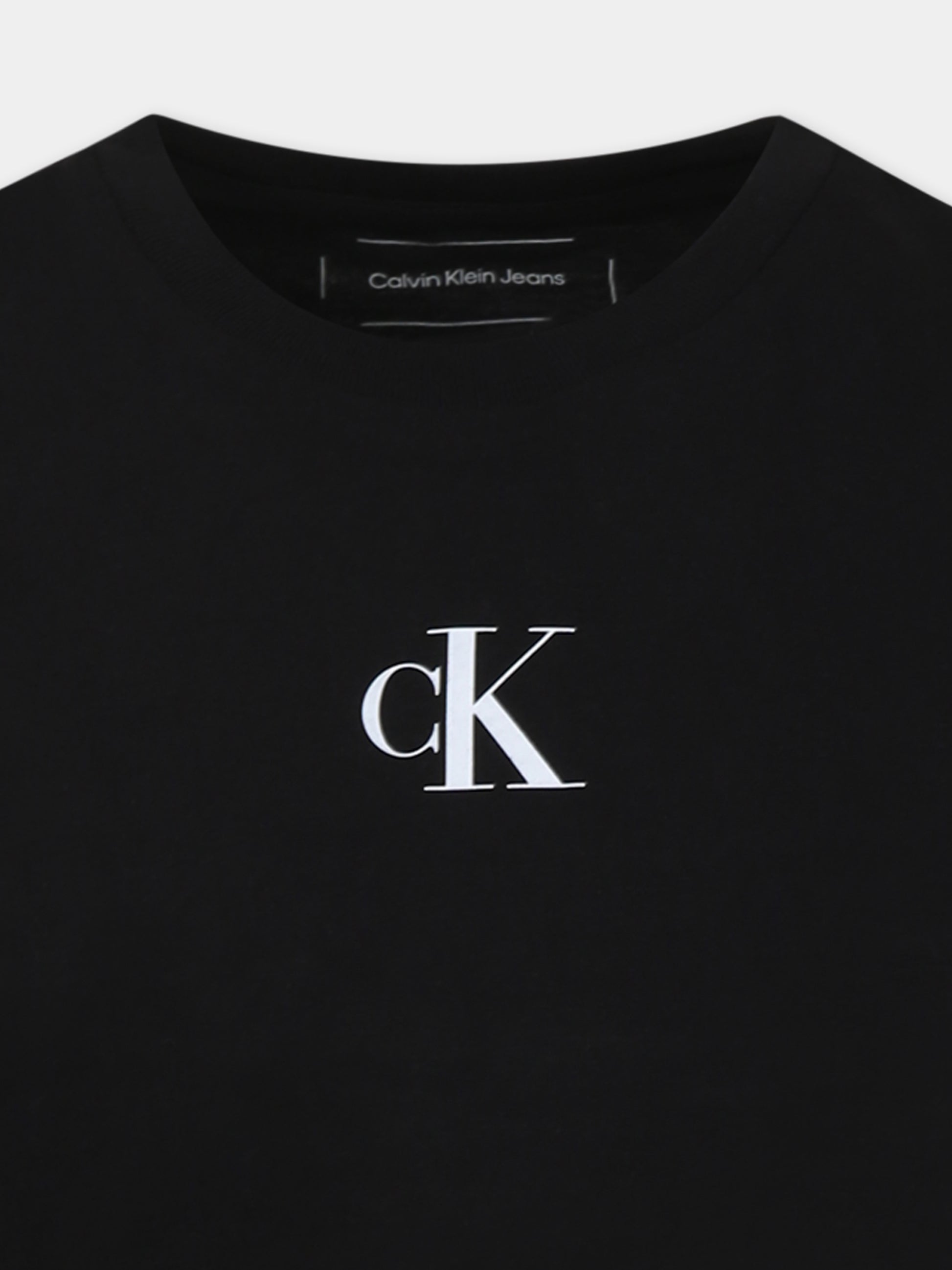 T-shirt nera per bambina con logo,Calvin Klein Kids,24F CKIG0IG02136J IG0IG02136 BEH