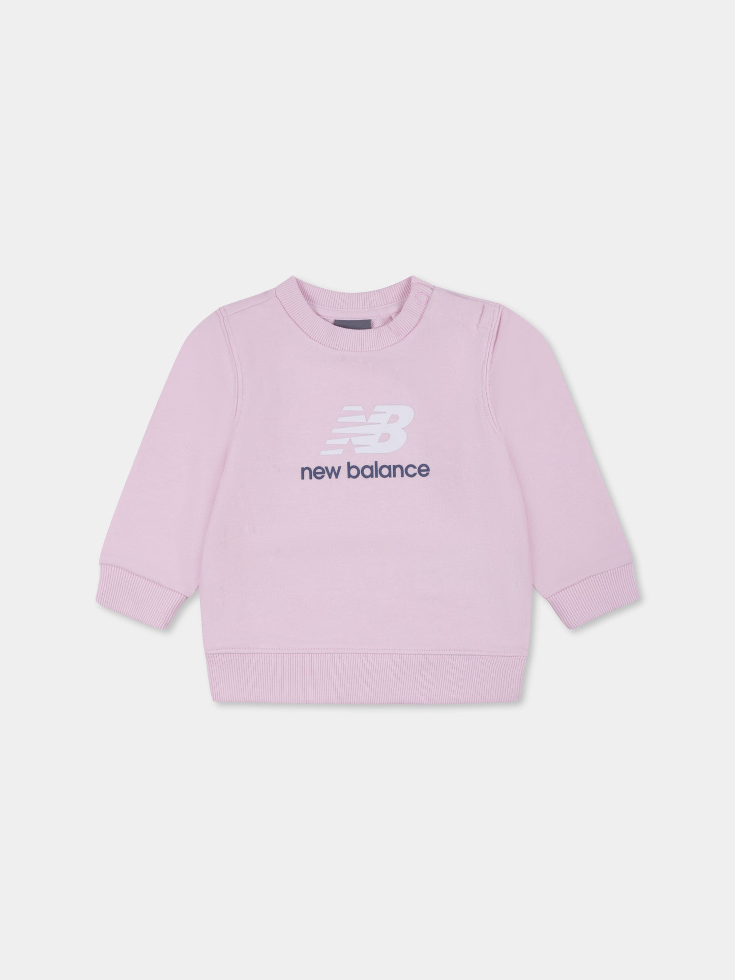 Felpa rosa per neonata con logo,New Balance,25S NBLAKG0157 LAKG0157 LIR