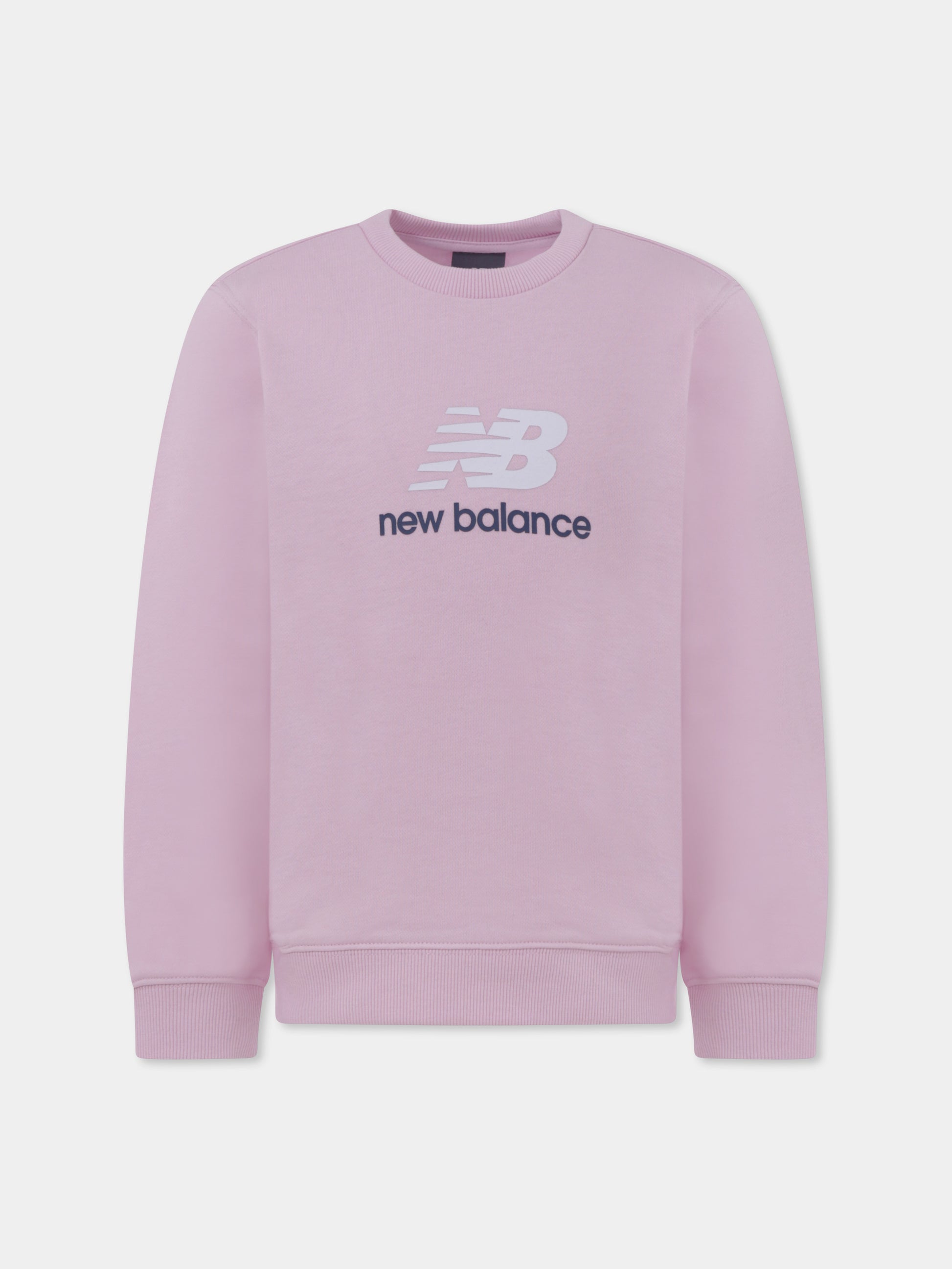Felpa rosa per bambina con logo,New Balance,25S NBLAKG0157 LAKG0157 LIR