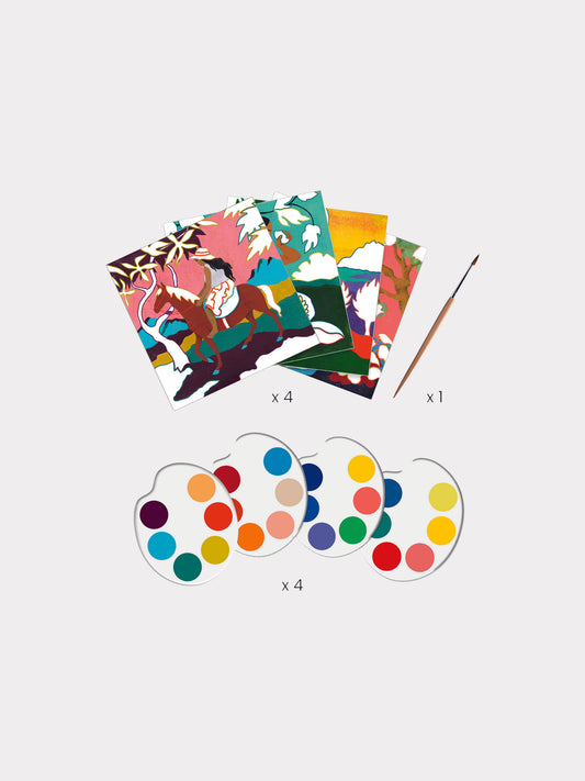 Set creativo per bambini con acquerelli,Djeco,DJ09372