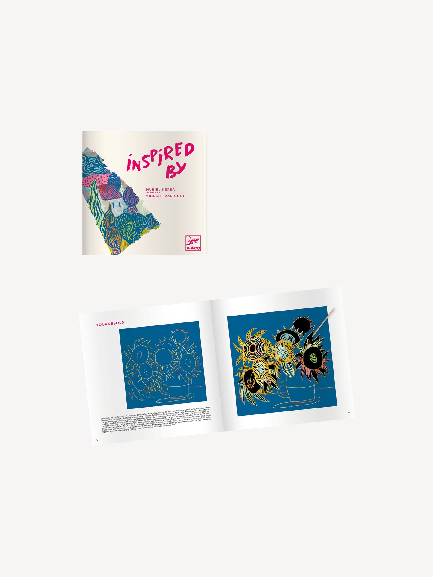 Set creativo multicolor per bambini con quadri Van Gogh,Djeco,DJ09378