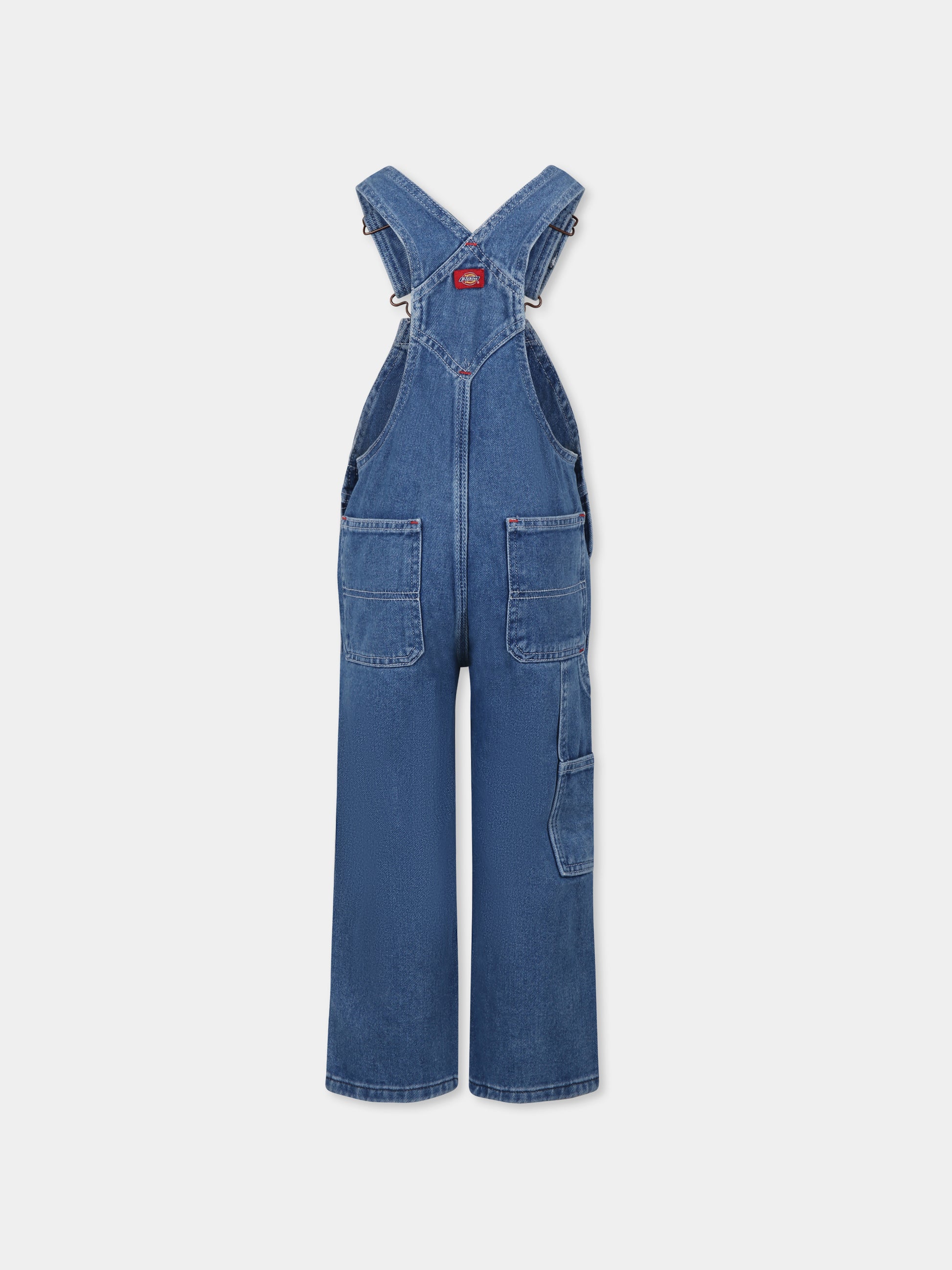 Salopette denim per bambino con logo,Dickies,DK0KB102C7K1