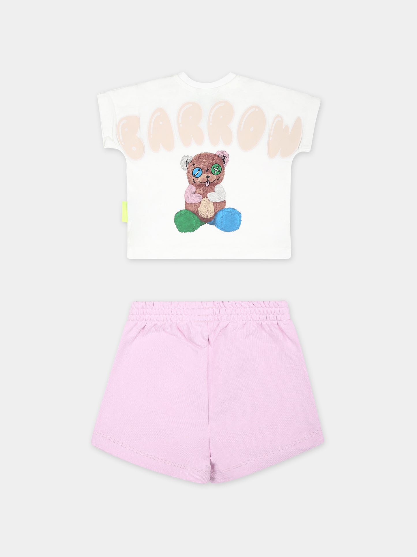 Completo bianco per neonata con stampa Bear,Barrow,S4BKNGTR129 002/42