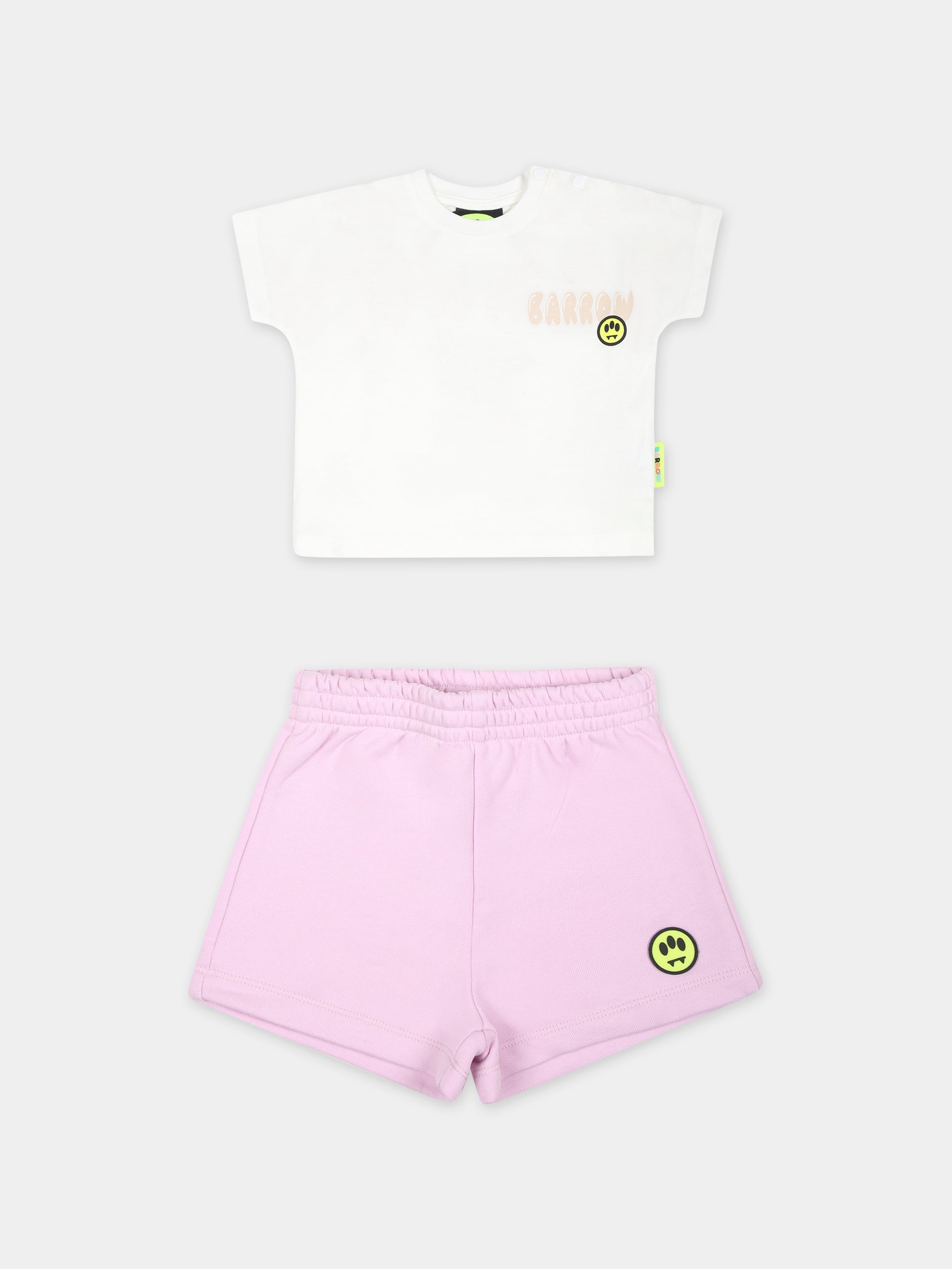 Completo bianco per neonata con stampa Bear,Barrow,S4BKNGTR129 002/42