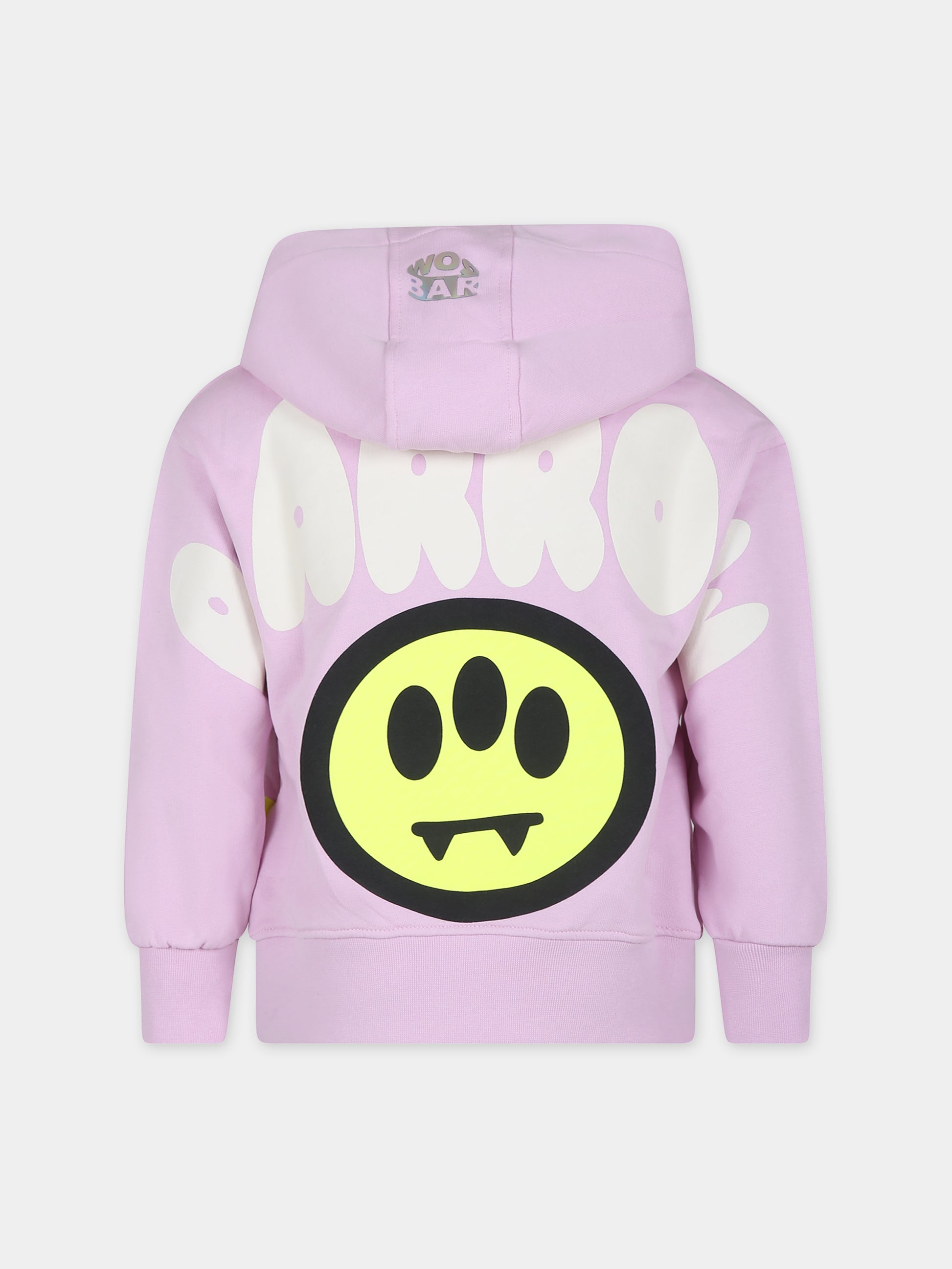 Felpa rosa per bambina con smile,Barrow,S4BKJUHS095 BW014