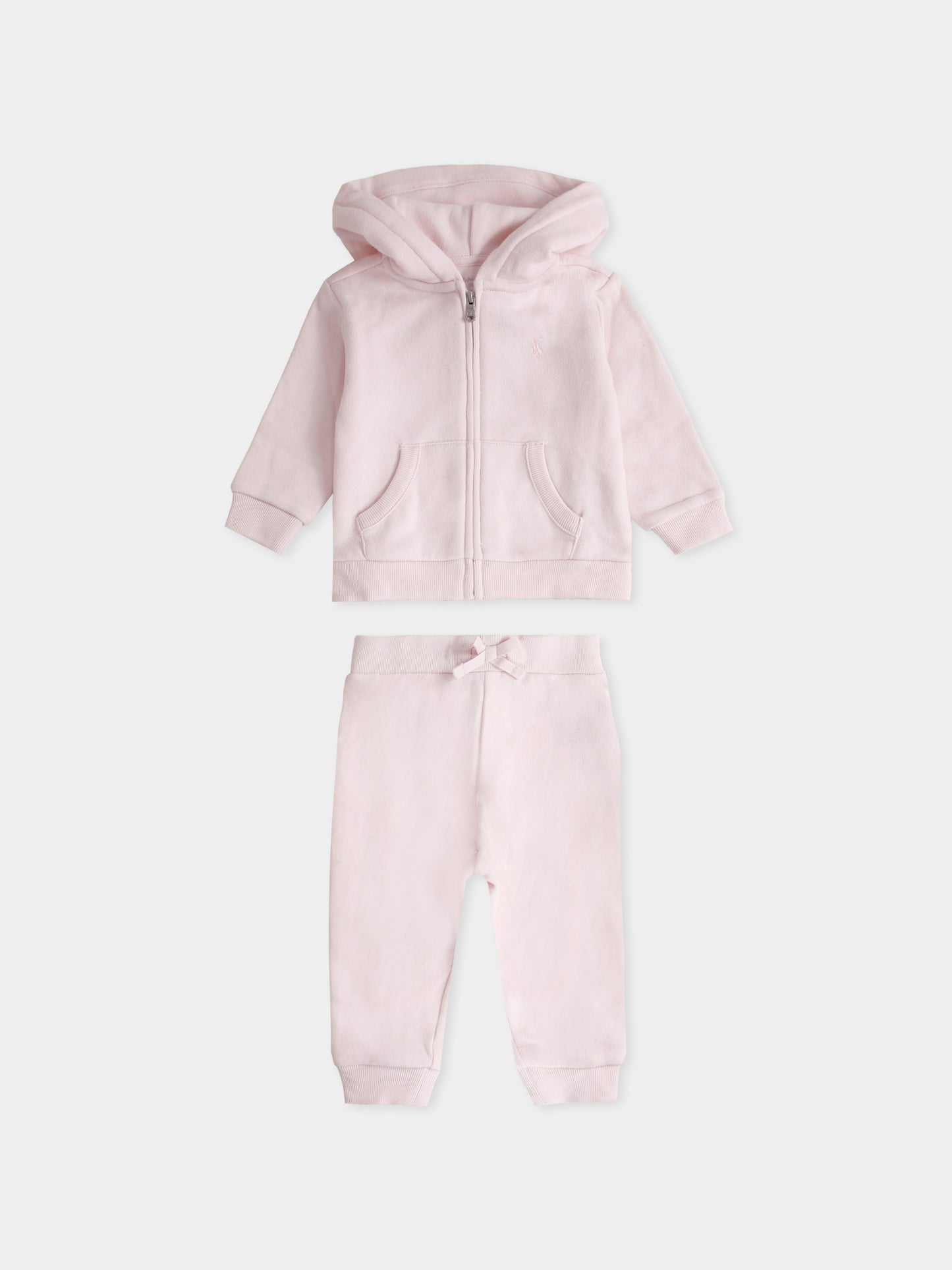 Completo rosa per neonata con cavallino,Ralph Lauren Kids,879018003 DELICATE PINK