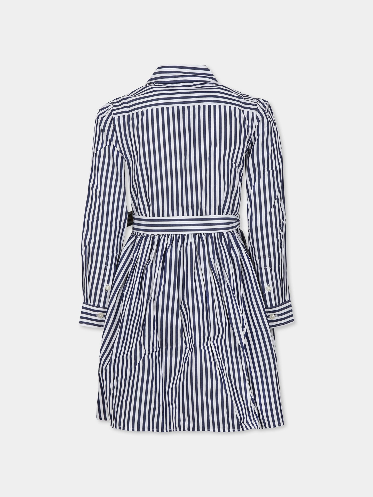 Blue dress for girl with horse