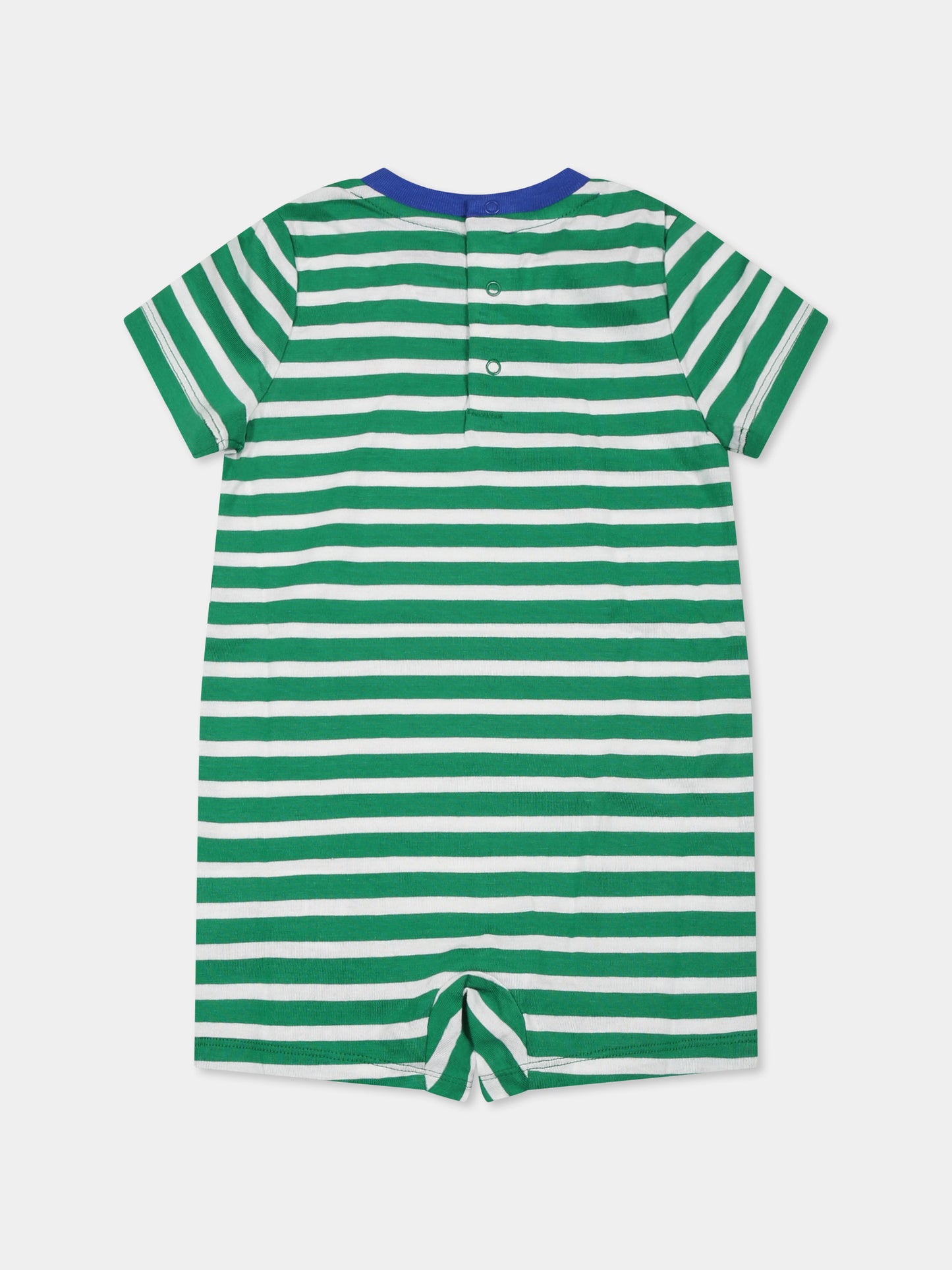 Pagliaccetto verde per neonato con cavallino,Ralph Lauren Kids,958590001 STEM/PAPER WHITE