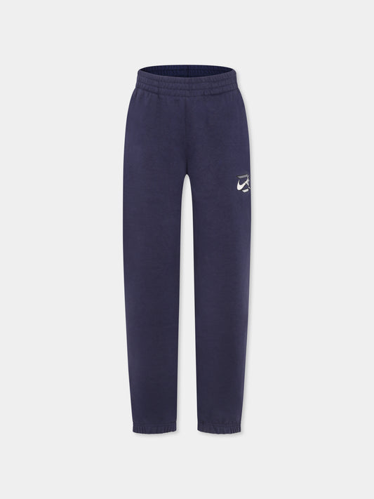 Pantaloni blu per bambino con loghi,Nike,9Q1094 U90