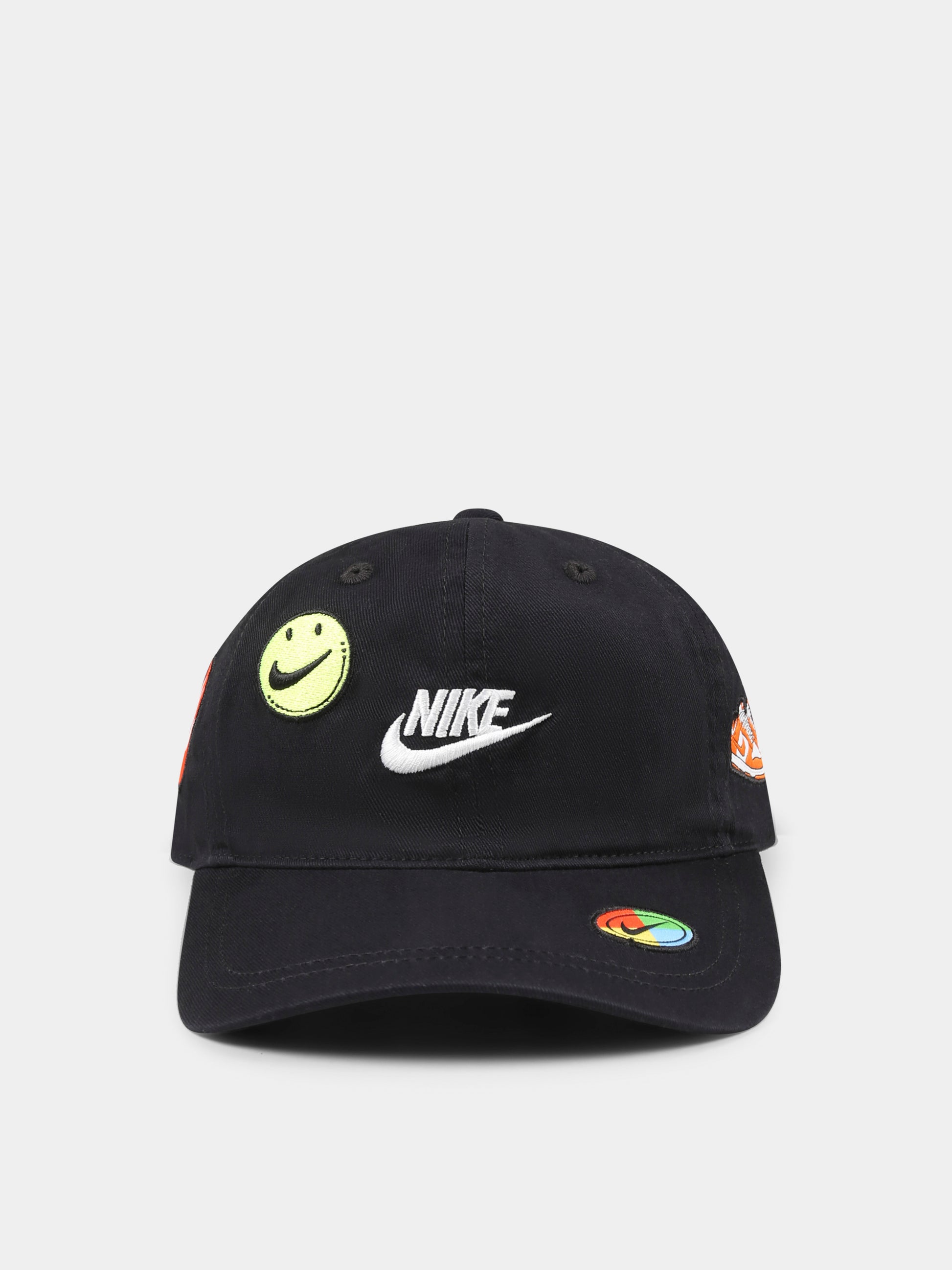 Cappello nero per bambini con logo e patch,Nike,8A3121 023