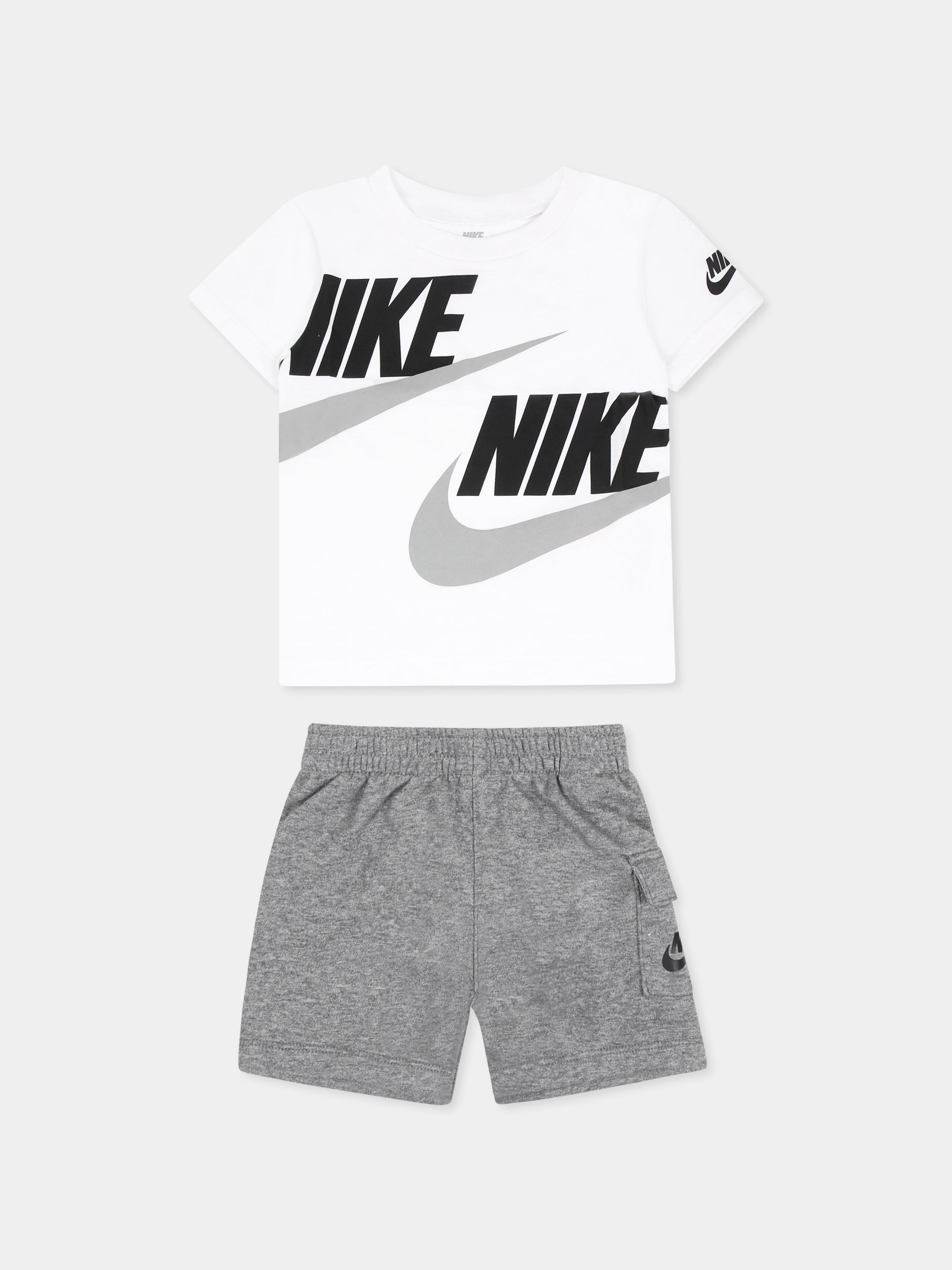 Completo multicolor per neonato con logo,Nike,66J213 GEH